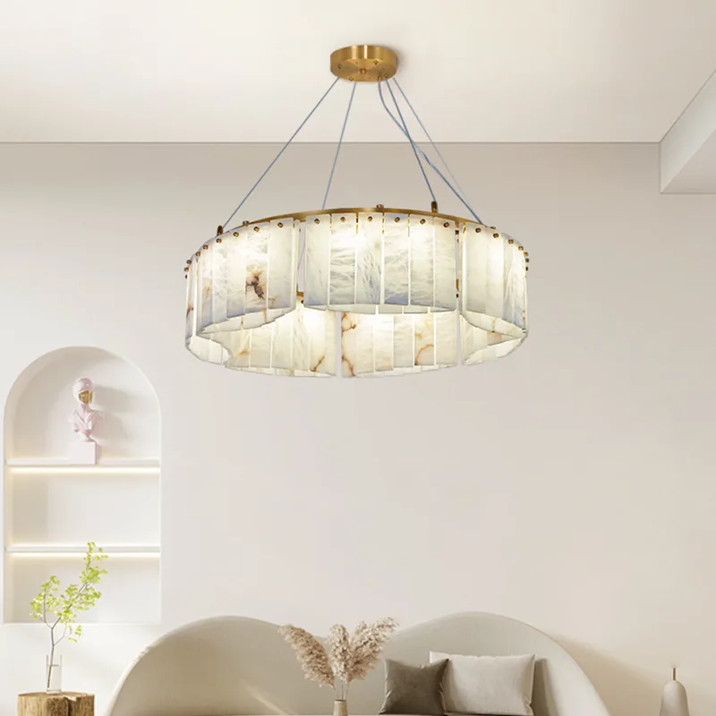 Aster Alabaster Ring Chandelier image 4