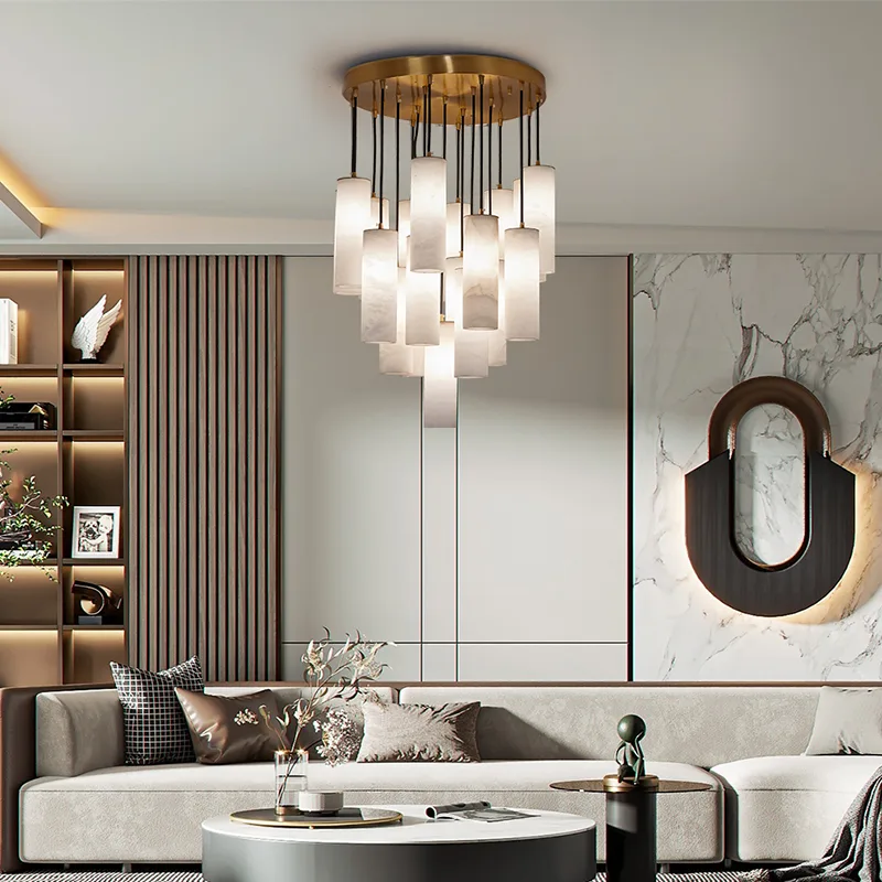 Rovelle Alabaster Cascade Chandelier image 3