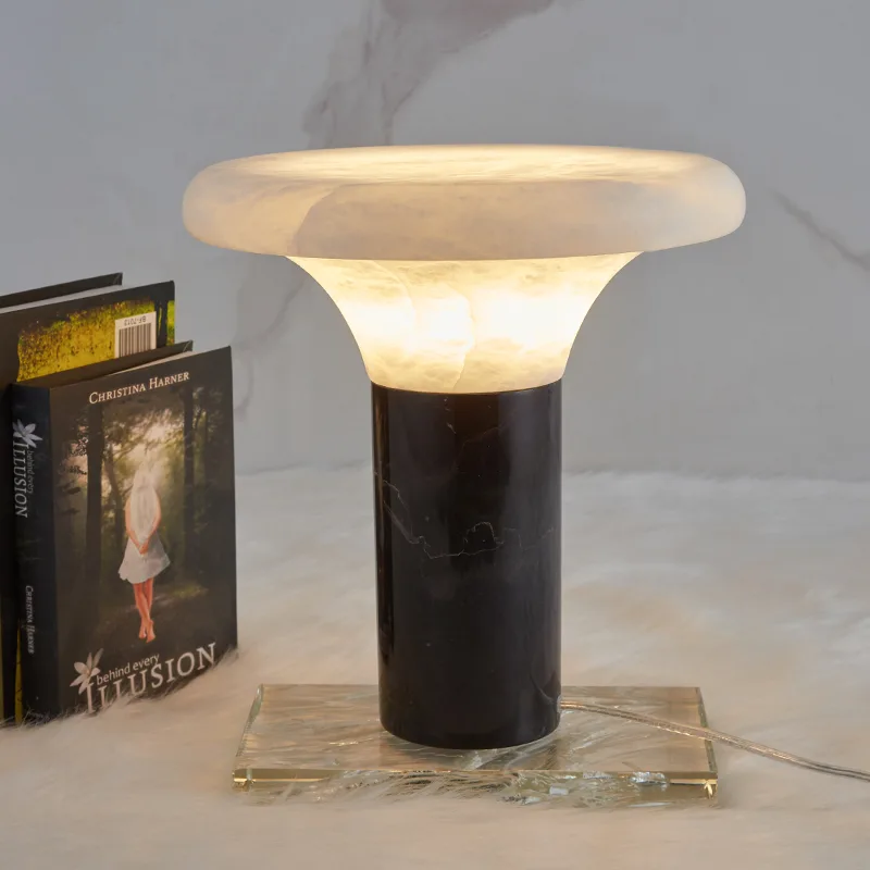 Vesta Alabaster Marble Table Lamp image 2