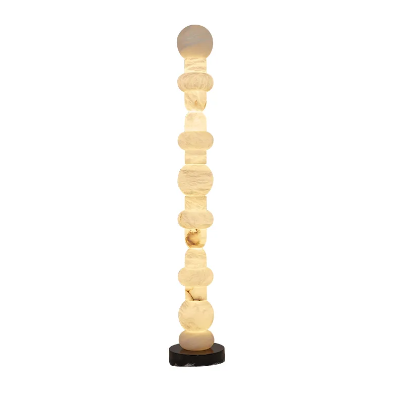 Arden Alabaster Stack Floor Lamp custom floor lamp