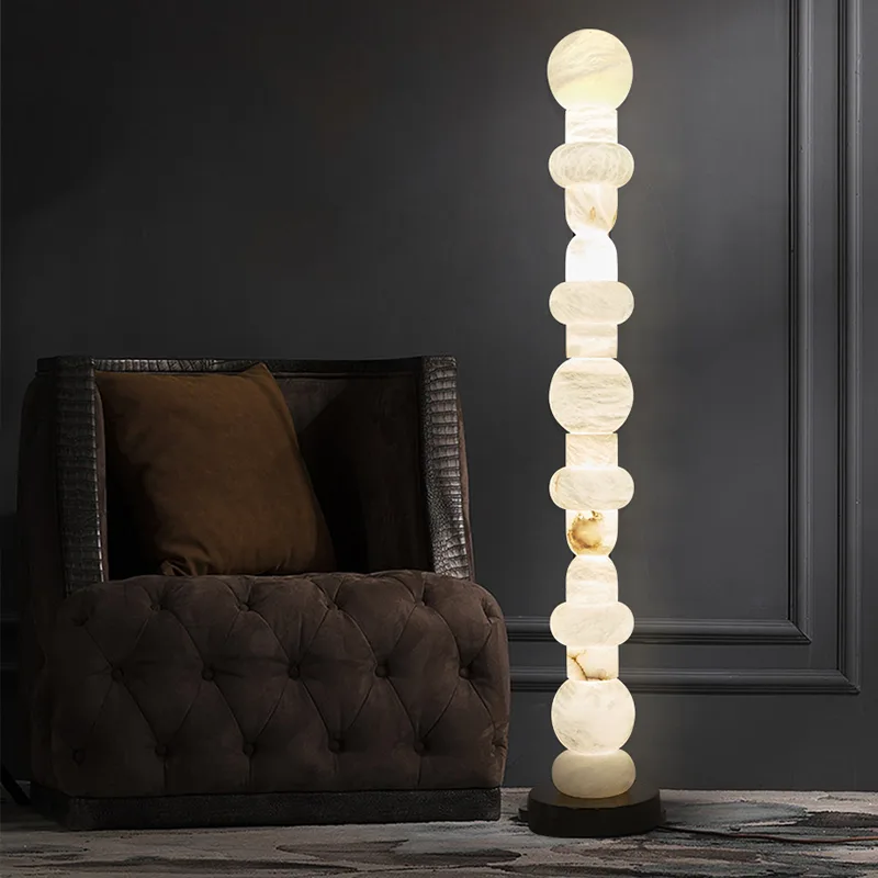 Arden Alabaster Stack Floor Lamp image 3