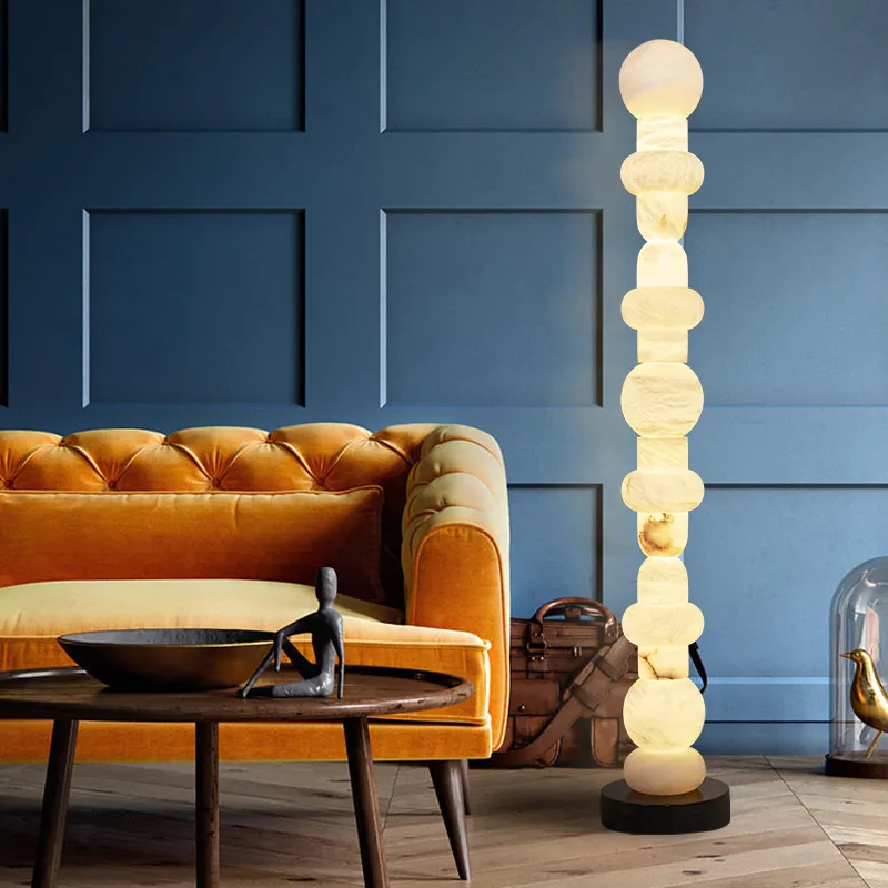 Arden Alabaster Stack Floor Lamp image 2