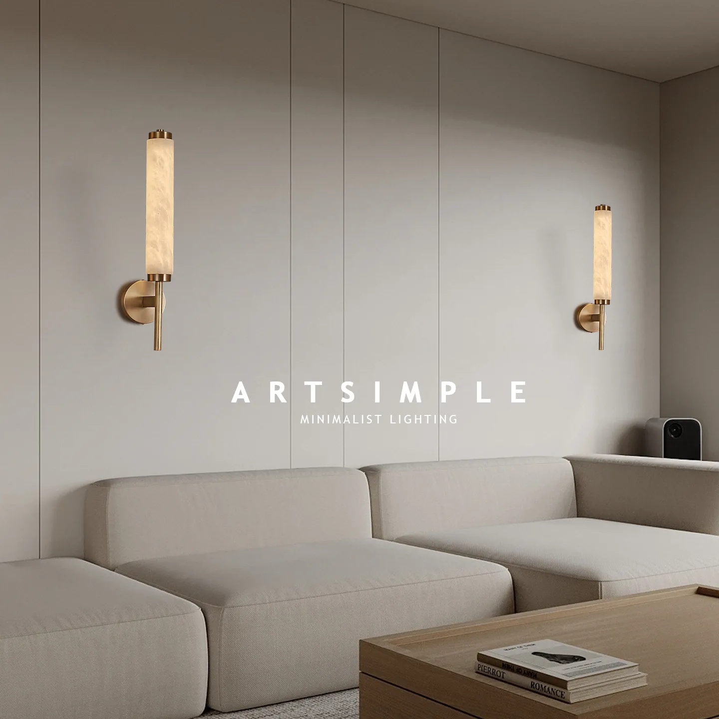 Aurelian Marble Cylinder Wall Sconce image 4