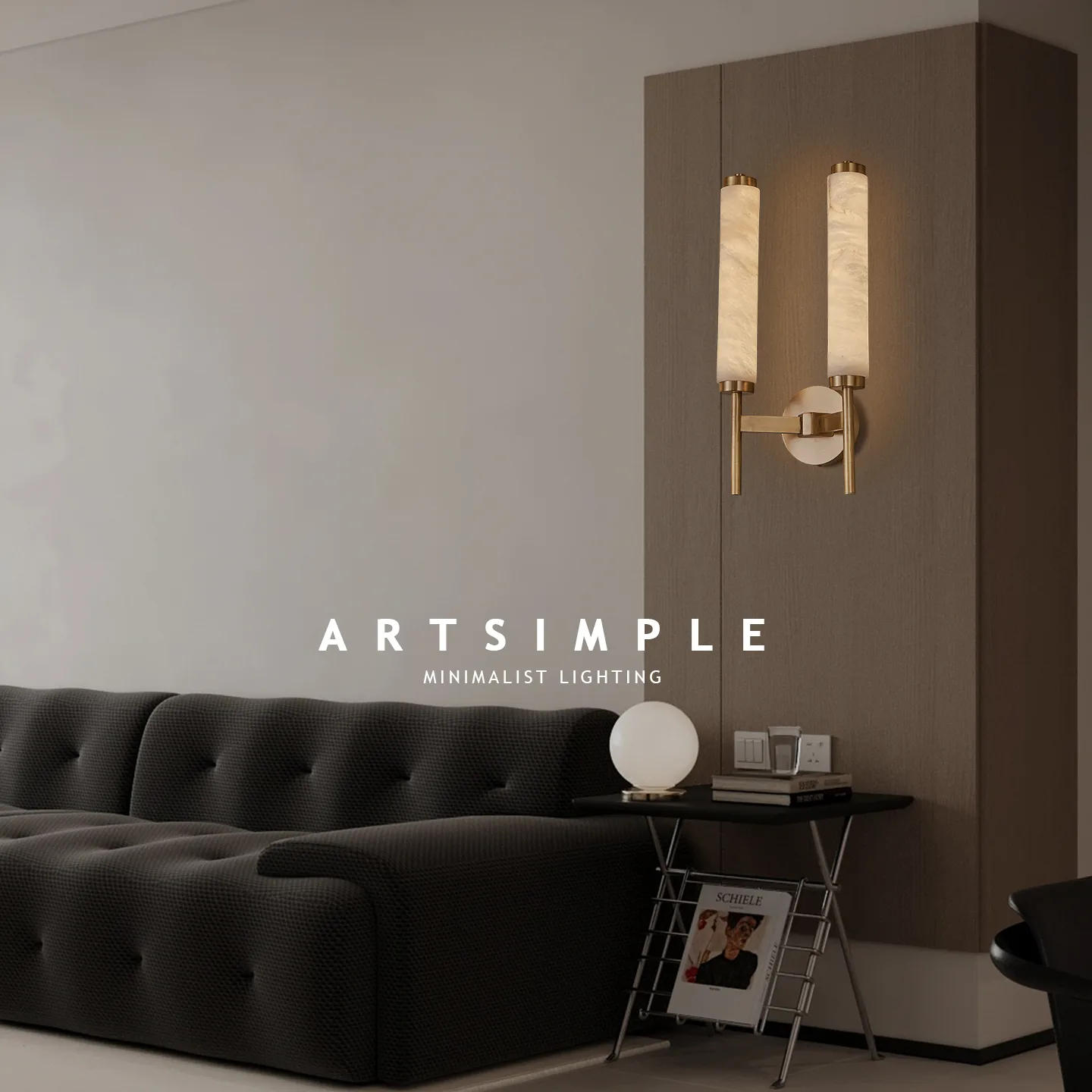 Aurelian Marble Cylinder Wall Sconce image 6