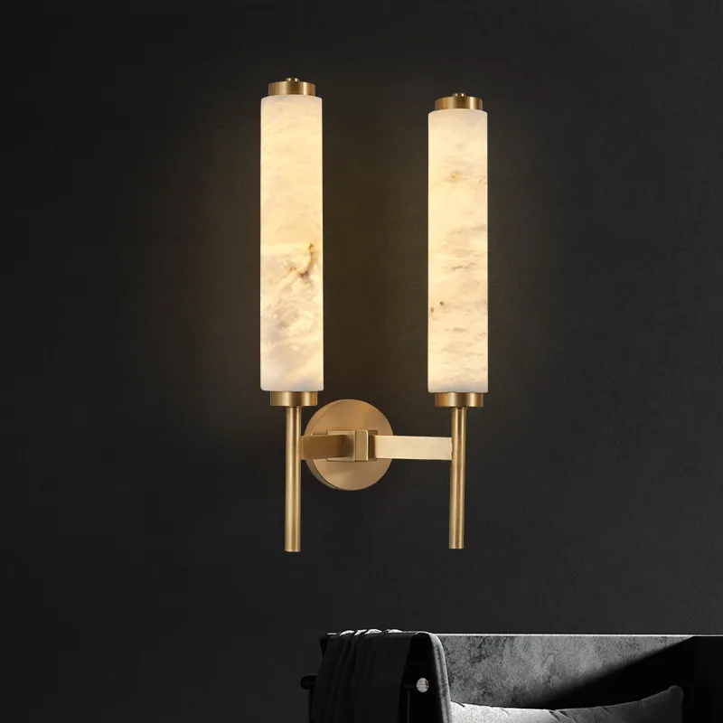 Aurelian Marble Cylinder Wall Sconce custom sconces