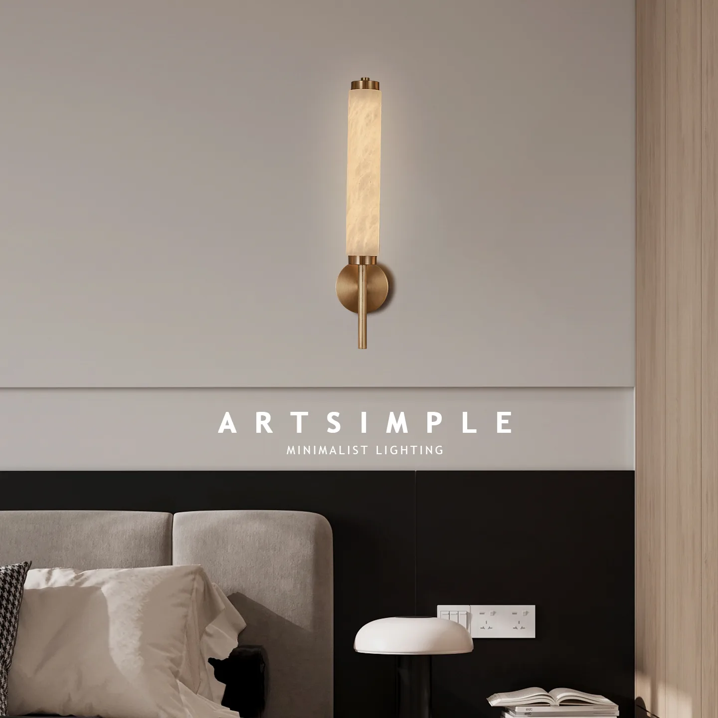 Aurelian Marble Cylinder Wall Sconce image 2