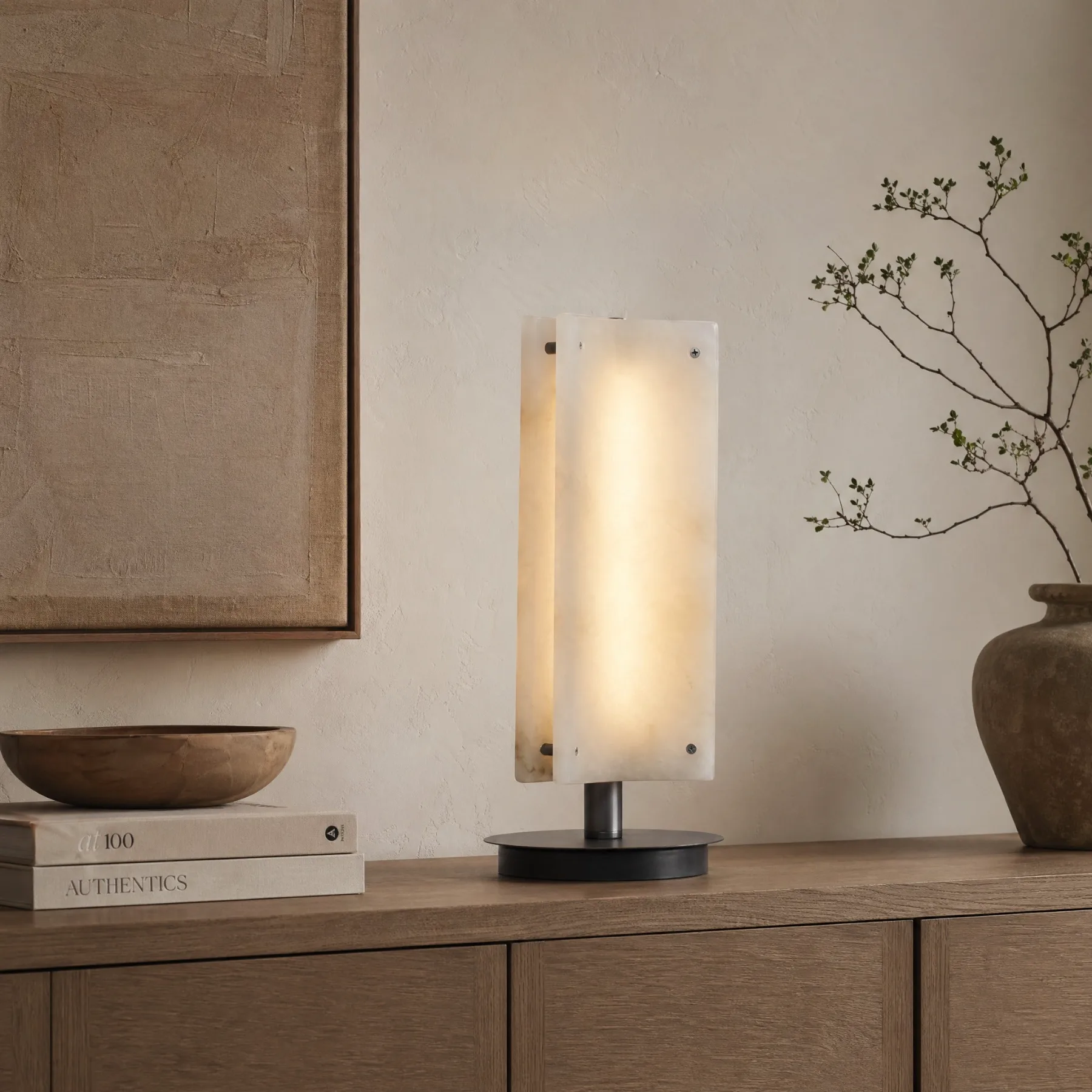 Serene Alabaster Panel Table Lamp image 2