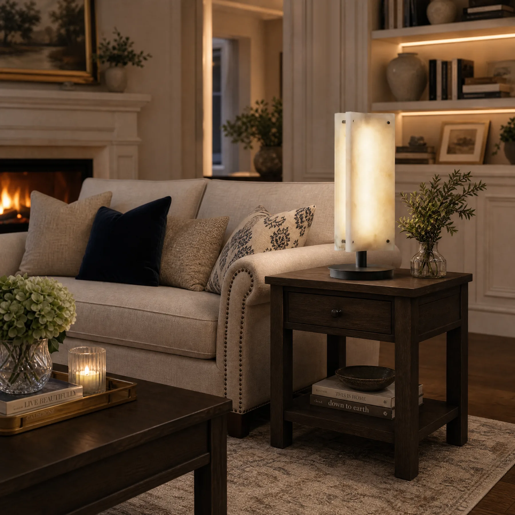 Serene Alabaster Panel Table Lamp image 5
