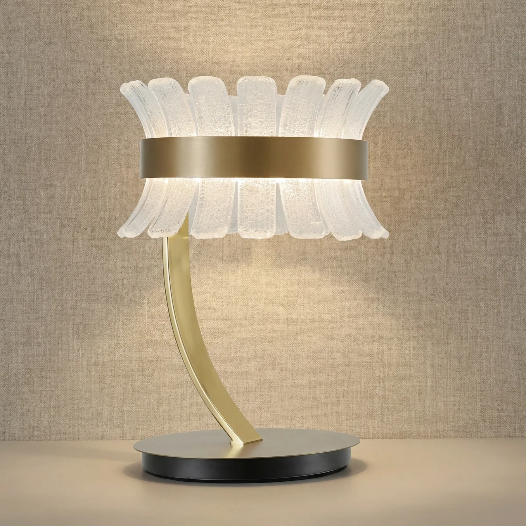 Gilded Frosted Glass Table Lamp custom table lamp