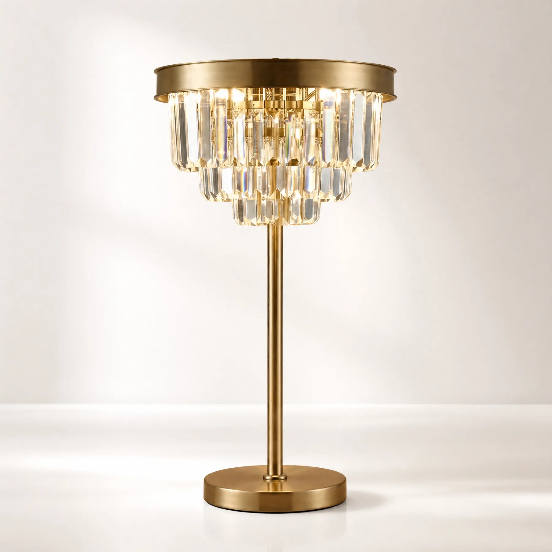 Regal Crystal Fringe Table Lamp custom table lamp