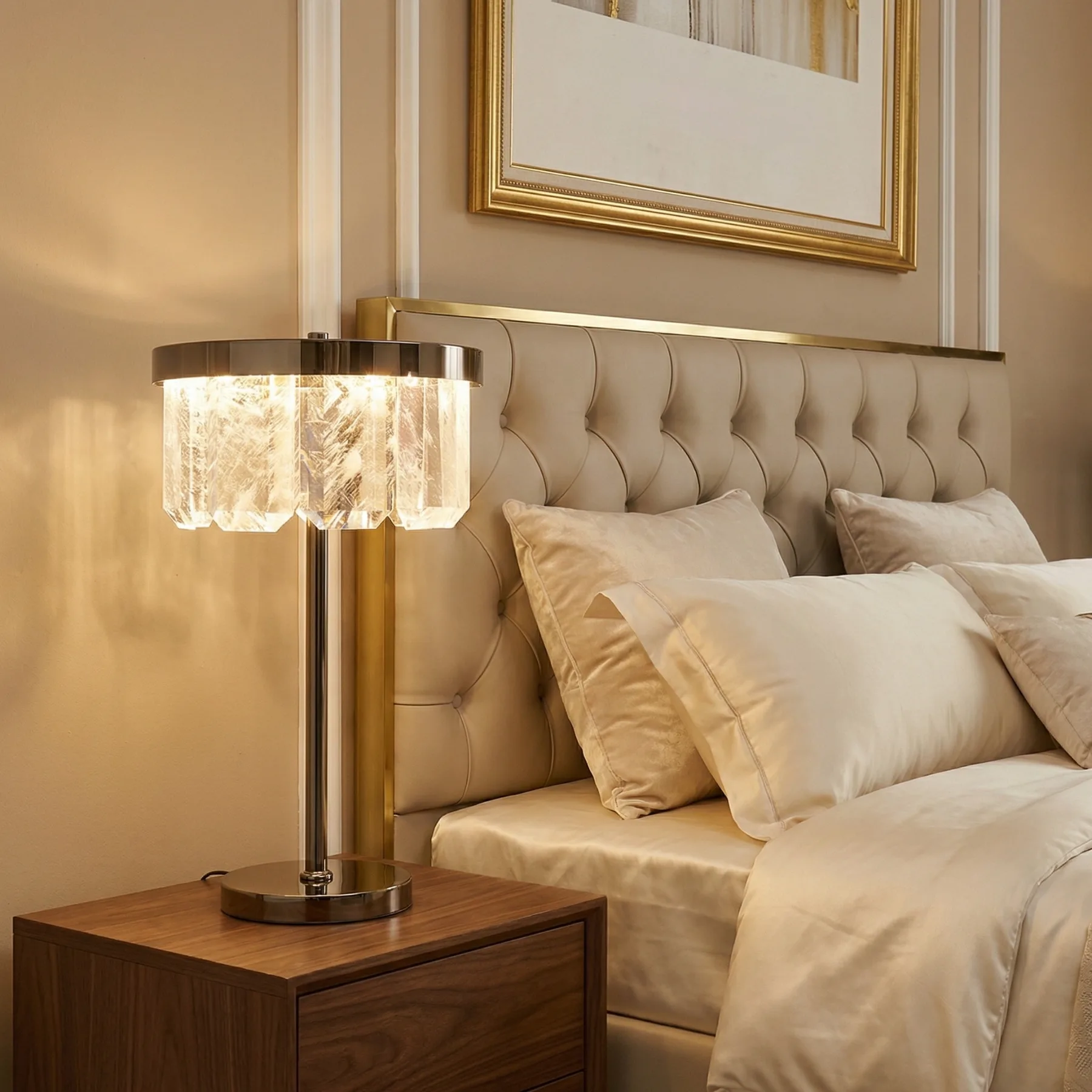 Lustrous Crystal Drum Table Lamp image 2