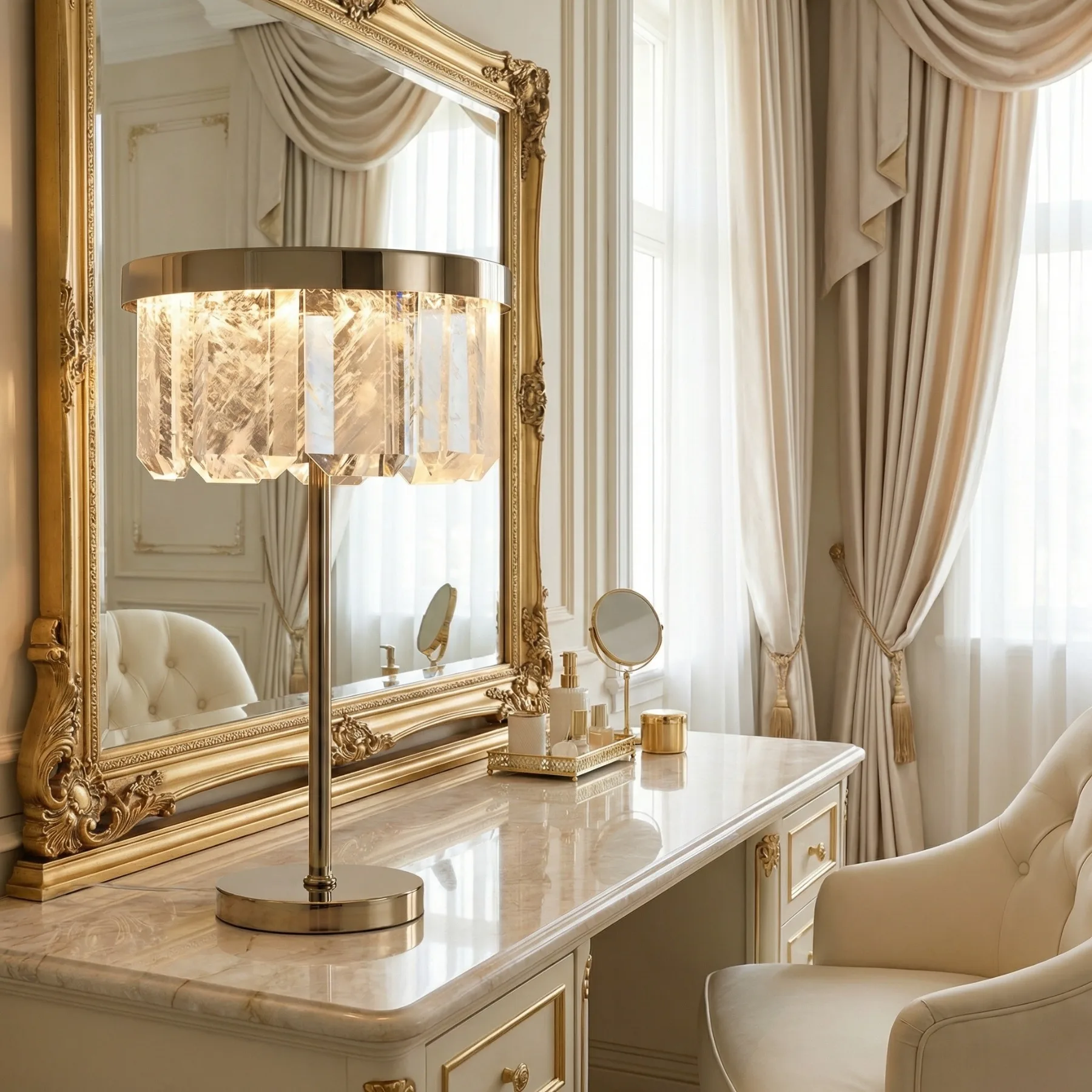 Lustrous Crystal Drum Table Lamp image 3