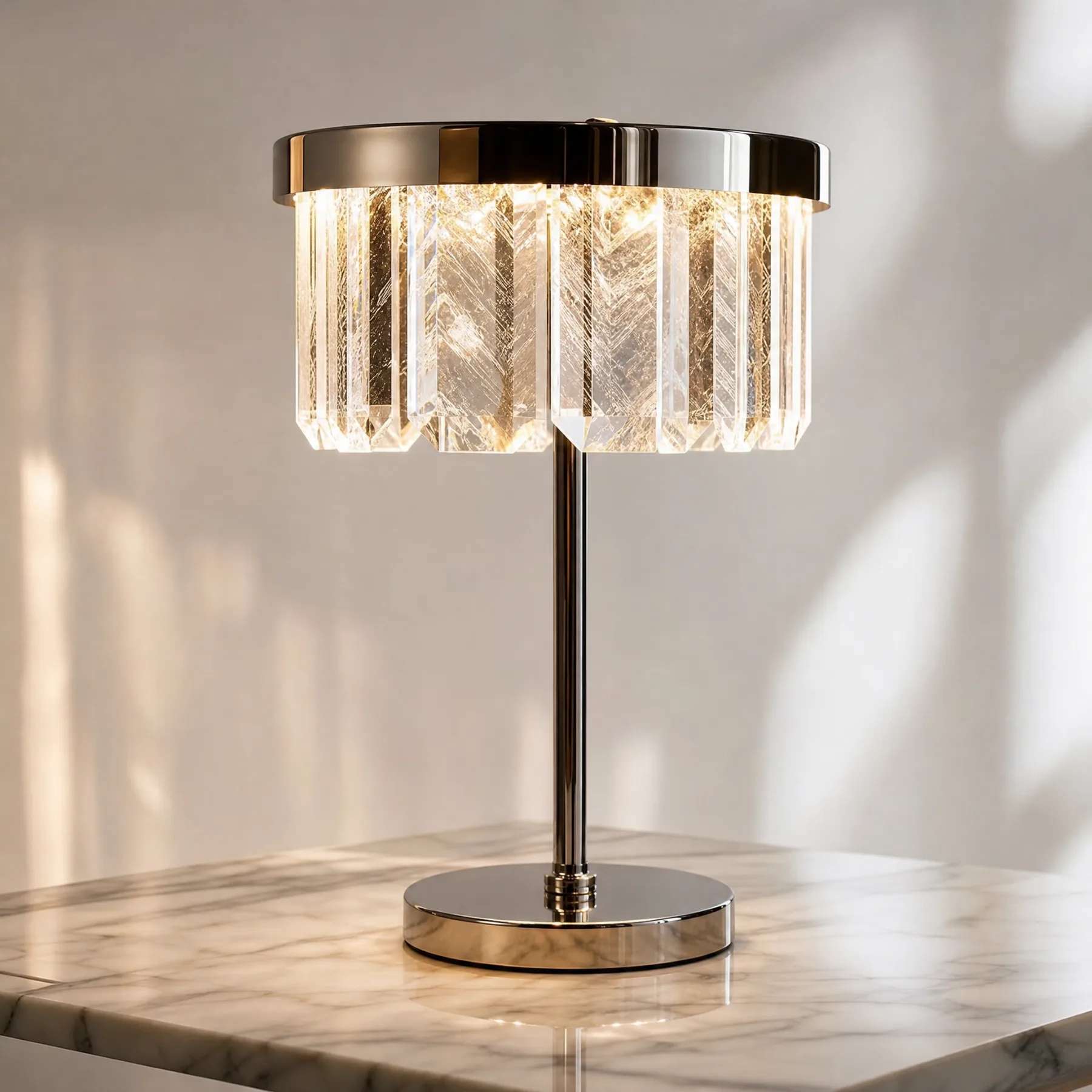Lustrous Crystal Drum Table Lamp image 6