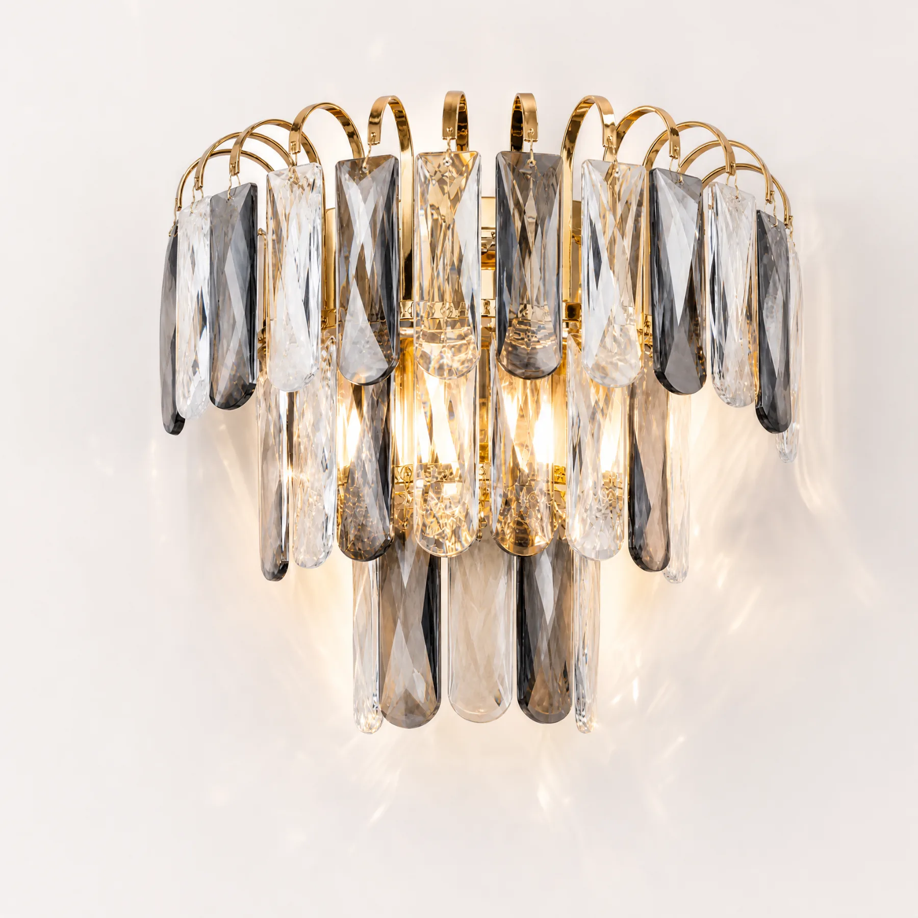 Radiant Smoke Crystal Wall Sconce image 2