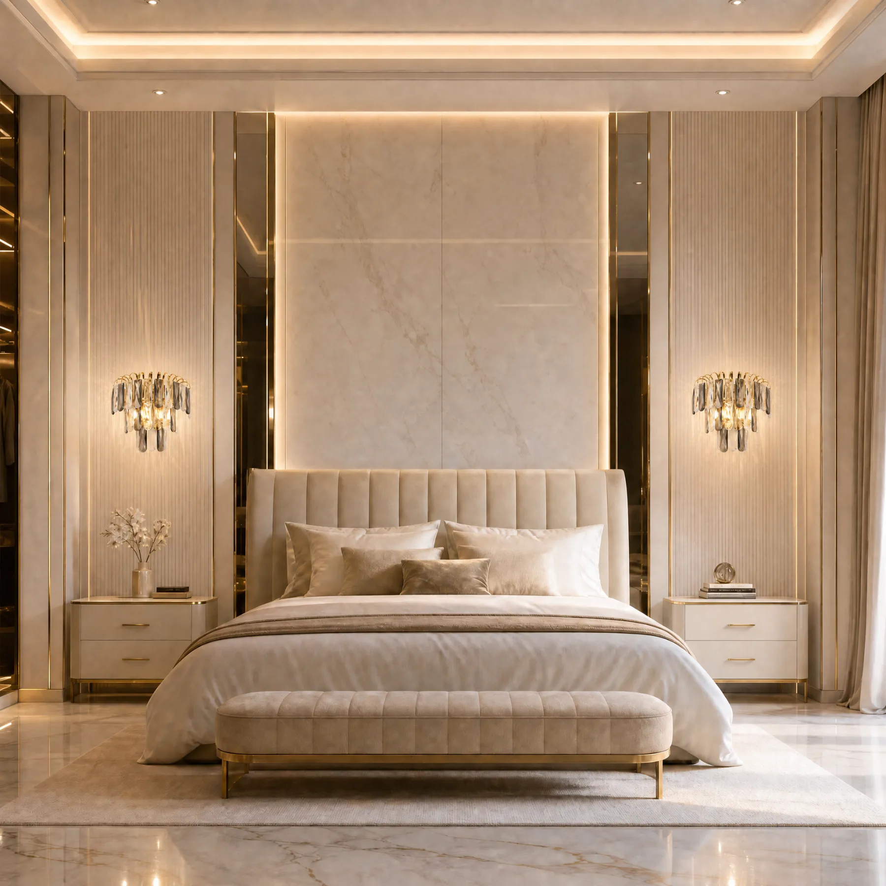 Radiant Smoke Crystal Wall Sconce image 3