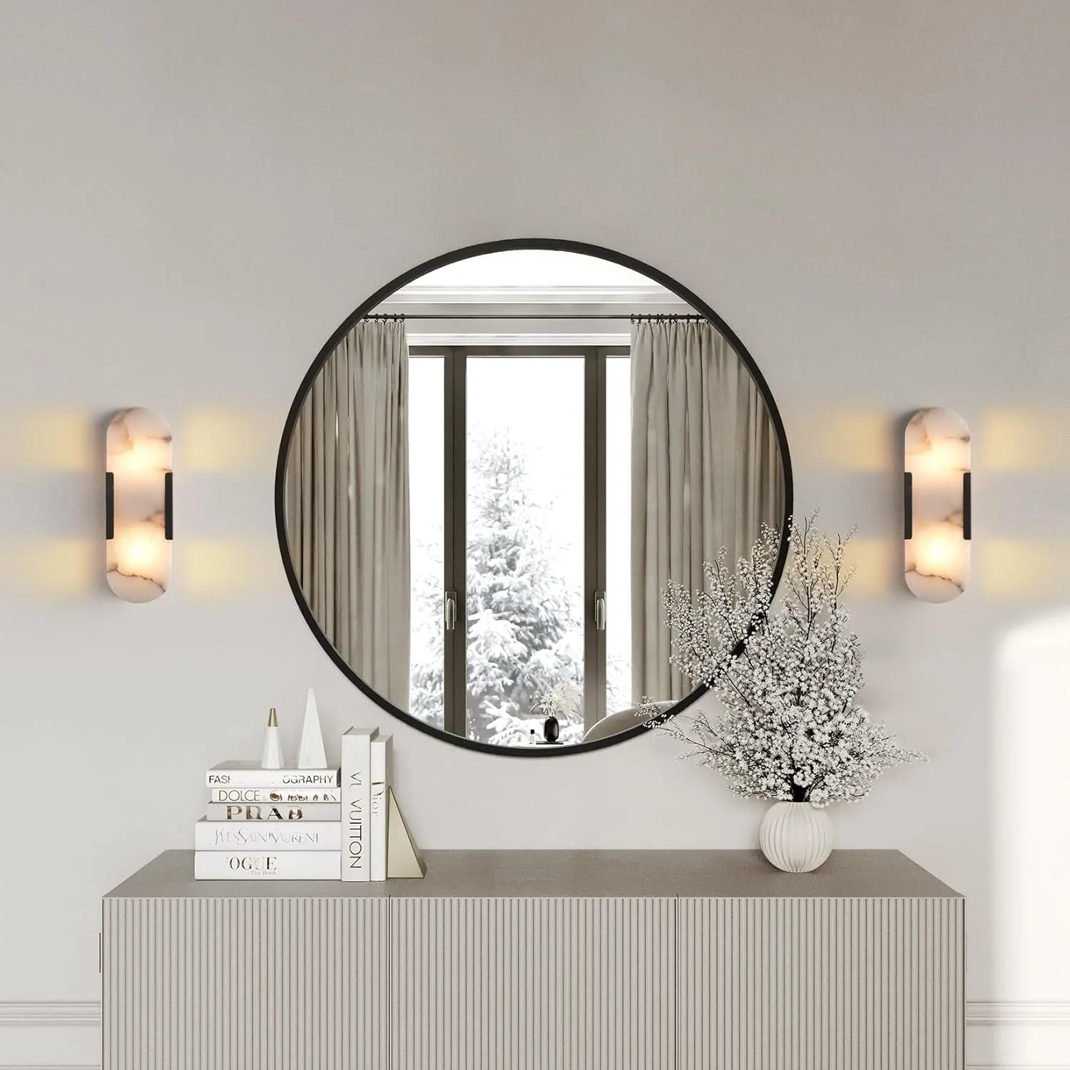 Nora Alabaster Cylinder Wall Sconce image 5