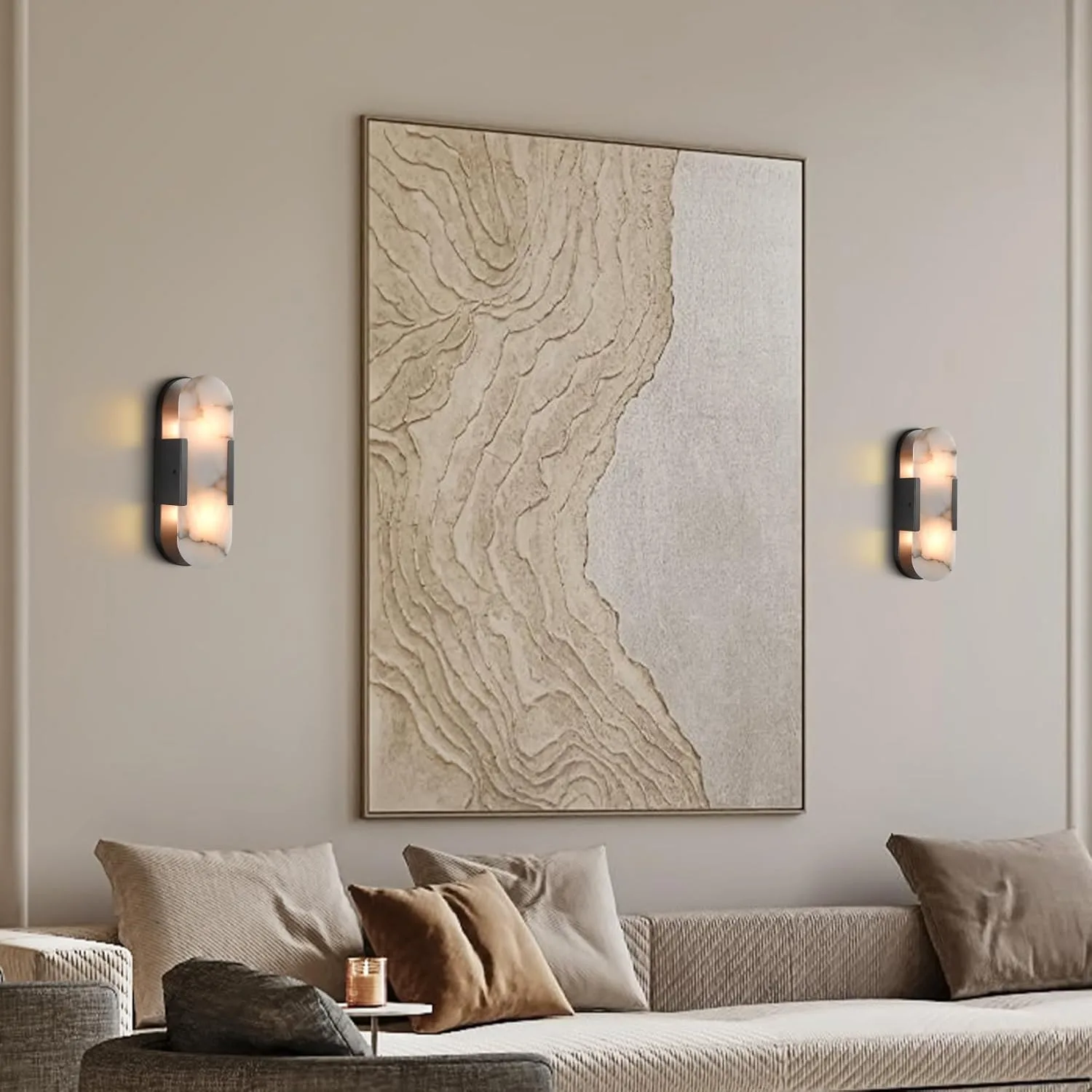 Nora Alabaster Cylinder Wall Sconce image 6