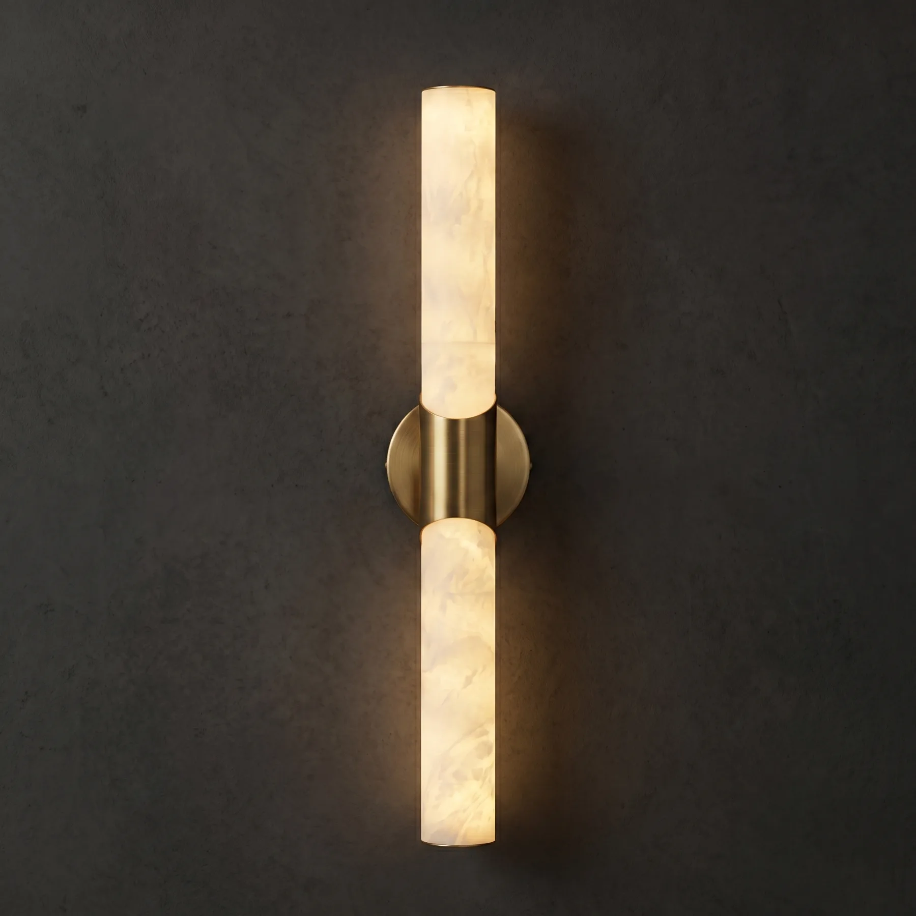Design 14 Alabaster Brass Wall Sconce custom sconces