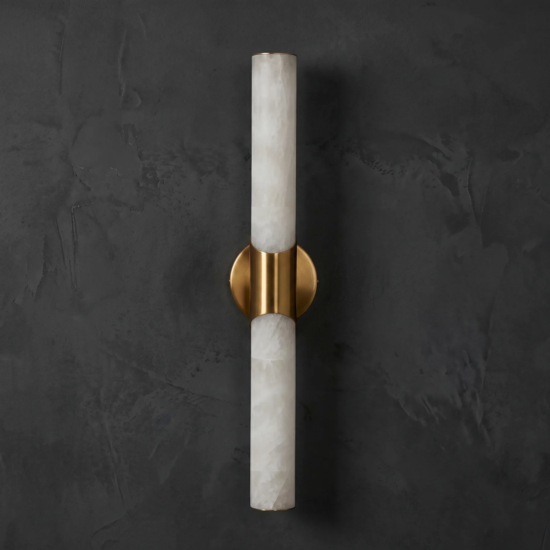 Design 14 Alabaster Brass Wall Sconce image 2