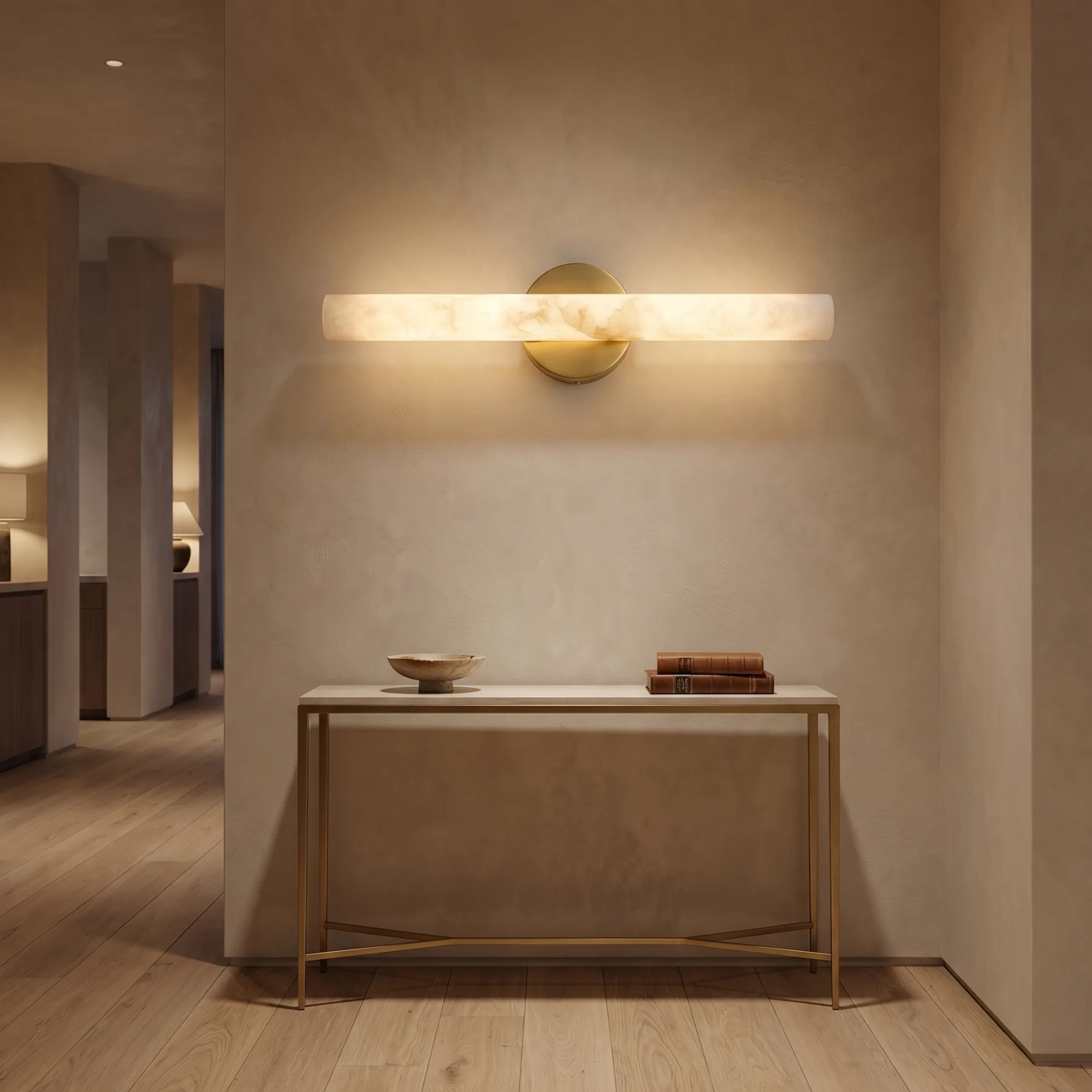 Arden Alabaster Bar Wall Sconce image 4