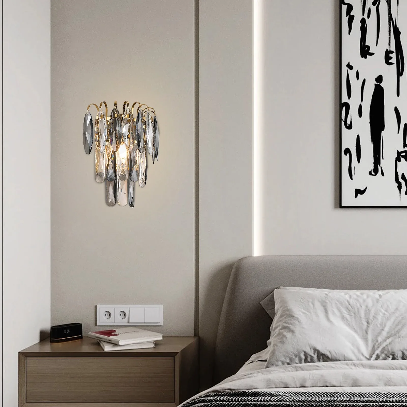 Design 16 Crystal Cascade Wall Sconce image 5