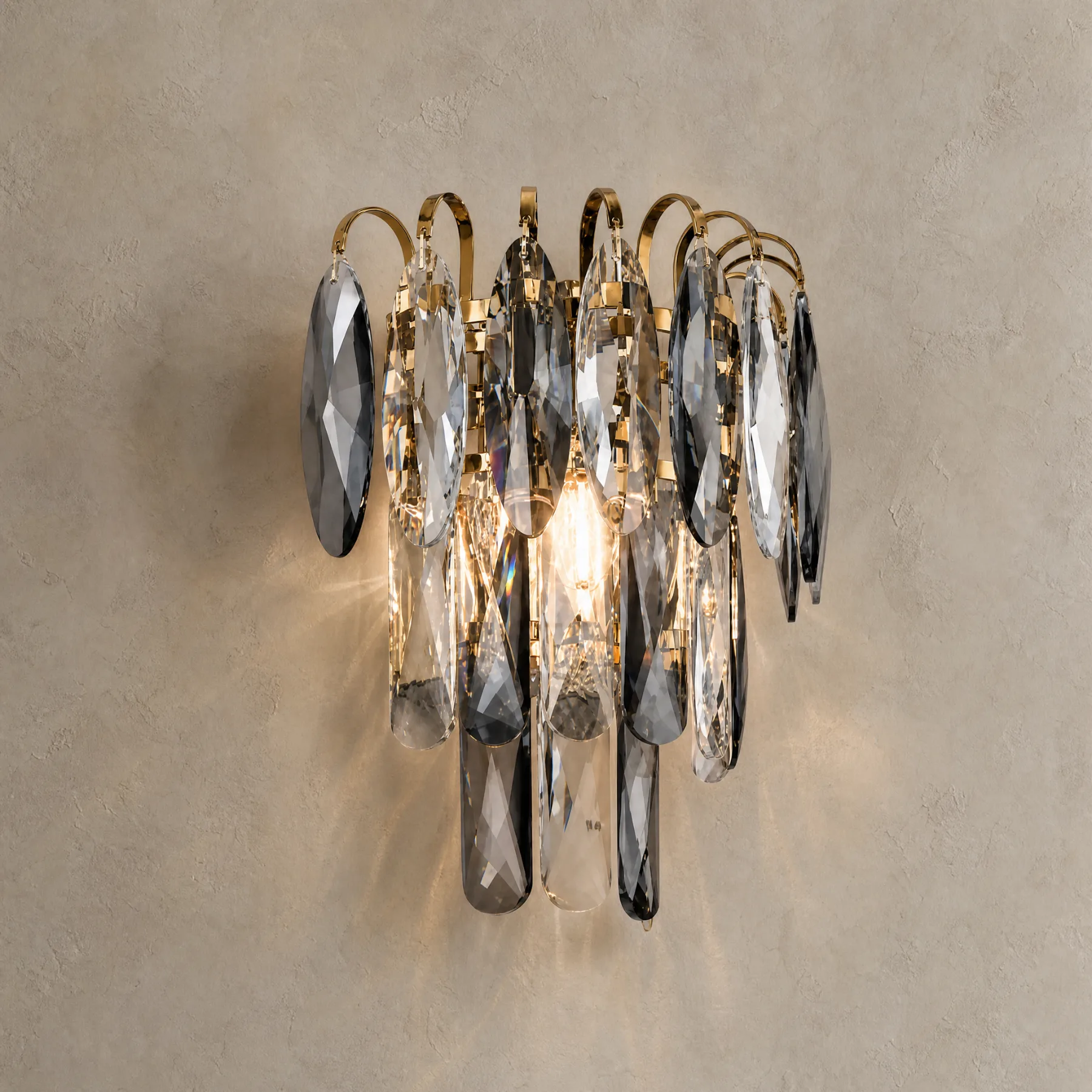 Design 16 Crystal Cascade Wall Sconce image 2