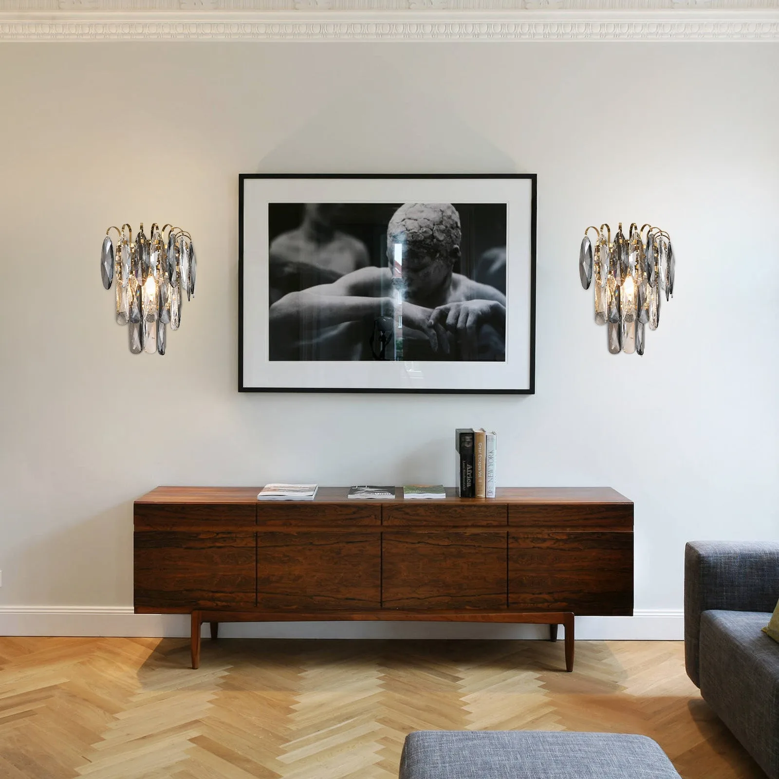 Design 16 Crystal Cascade Wall Sconce image 6