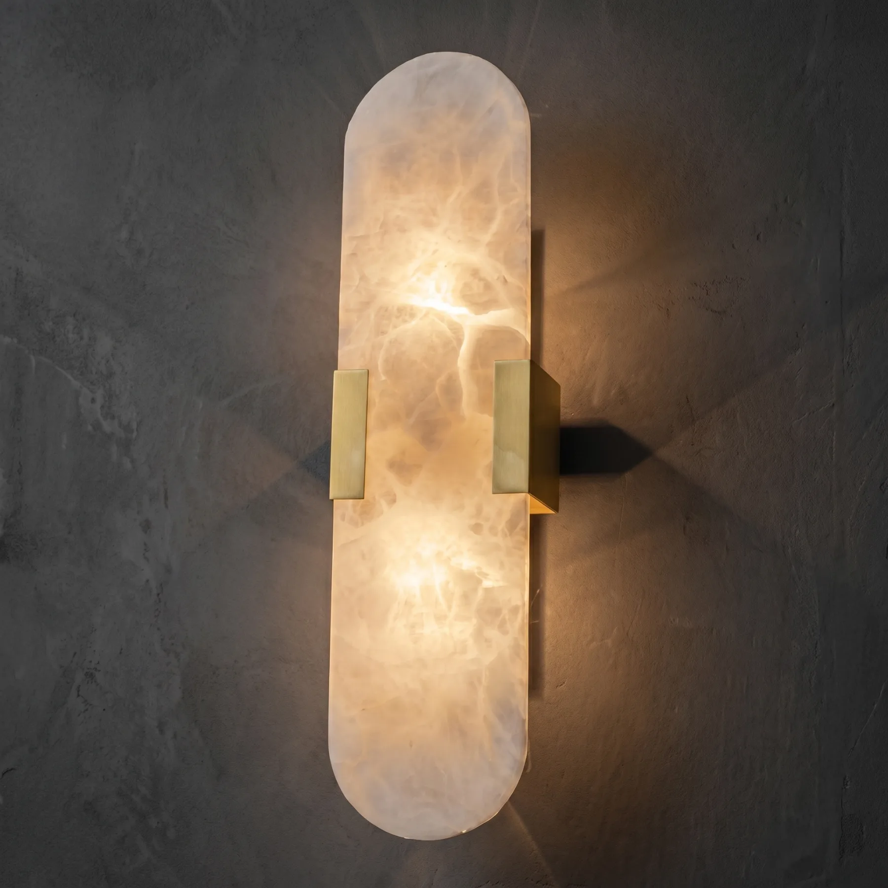 Design 20 Alabaster Brass Wall Sconce custom sconces