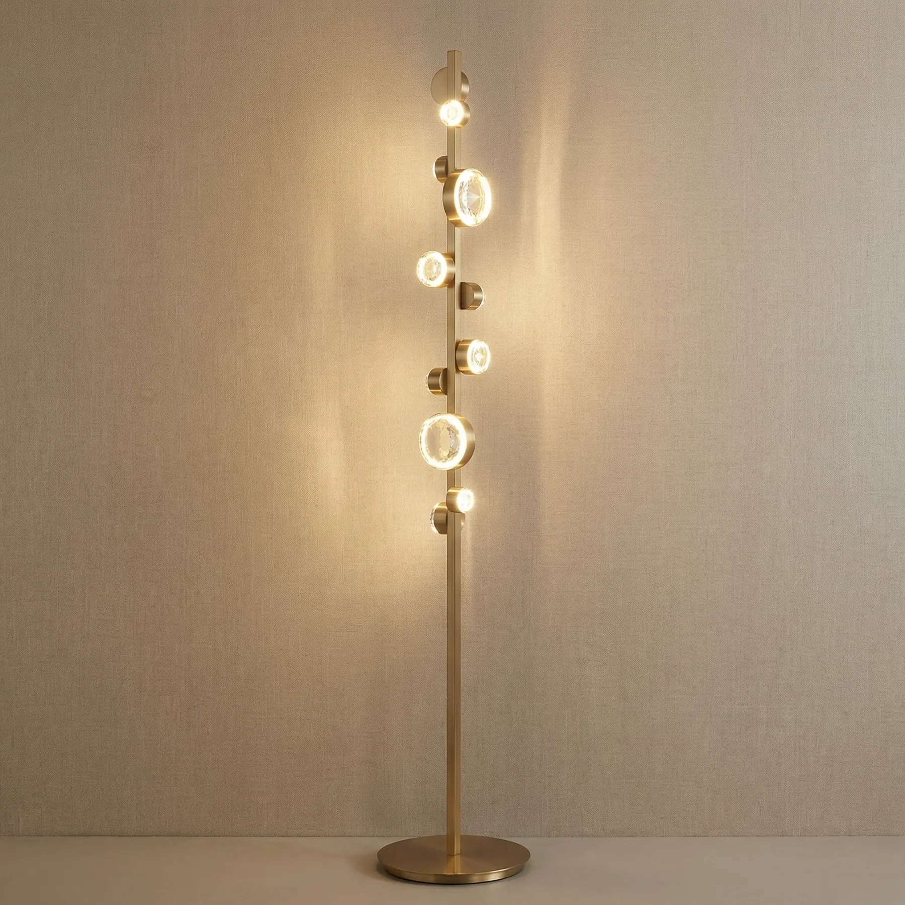 Luminous Brass Bubble Floor Lamp custom floor lamp