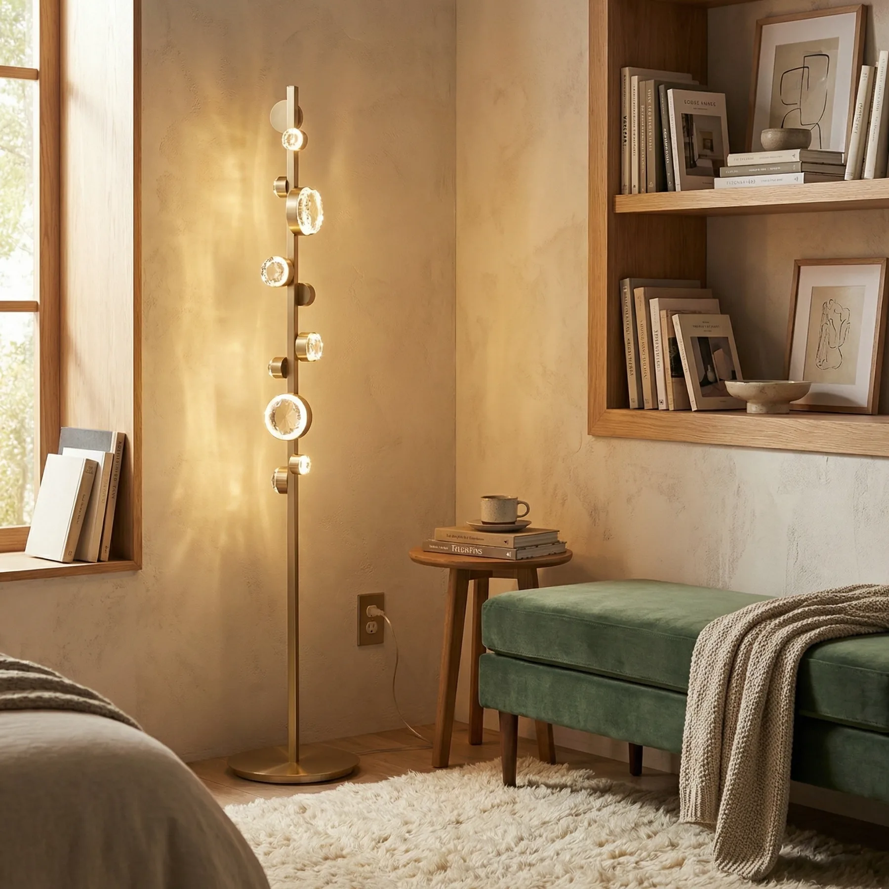 Luminous Brass Bubble Floor Lamp image 2