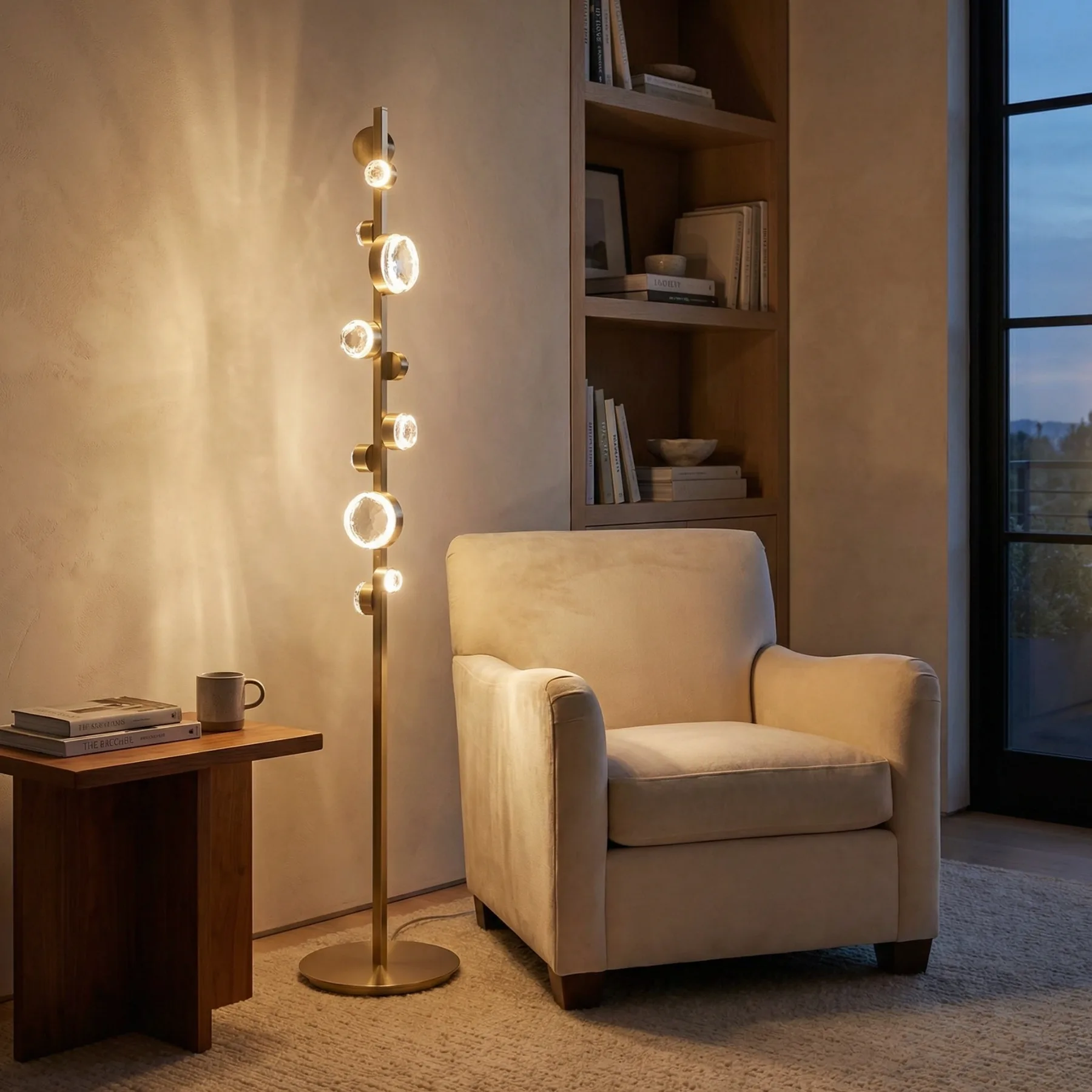 Luminous Brass Bubble Floor Lamp image 3