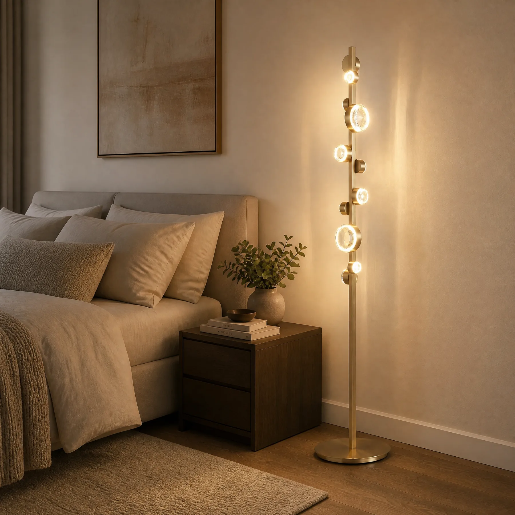 Luminous Brass Bubble Floor Lamp image 6