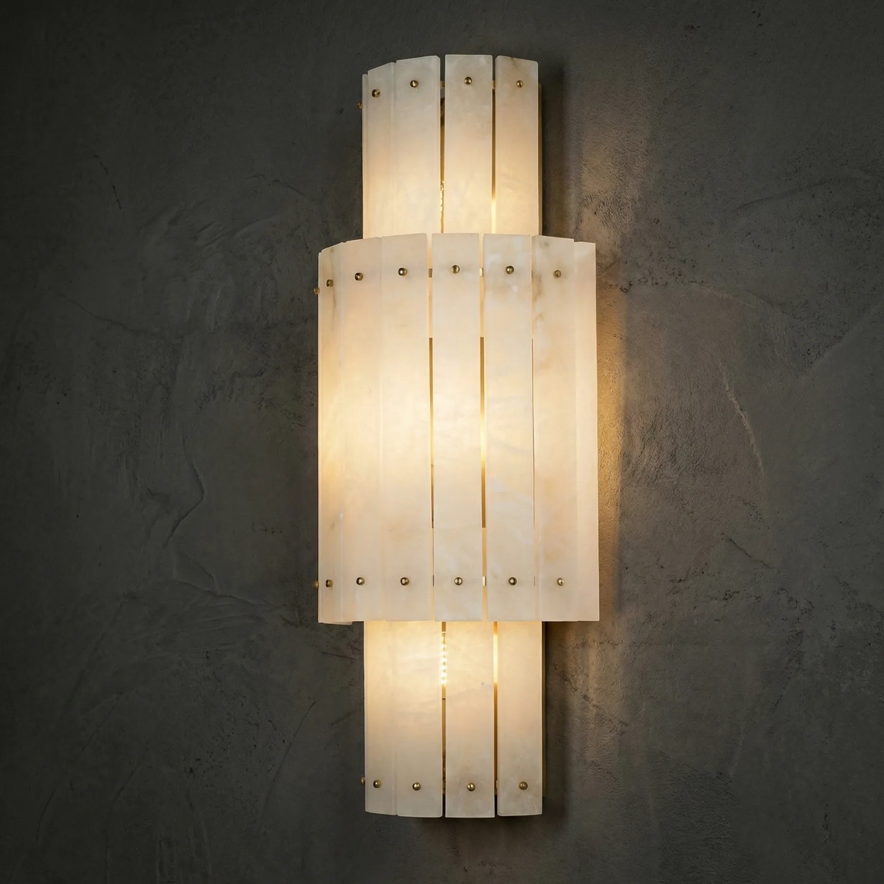 Luminous Alabaster Panel Wall Sconce custom sconces