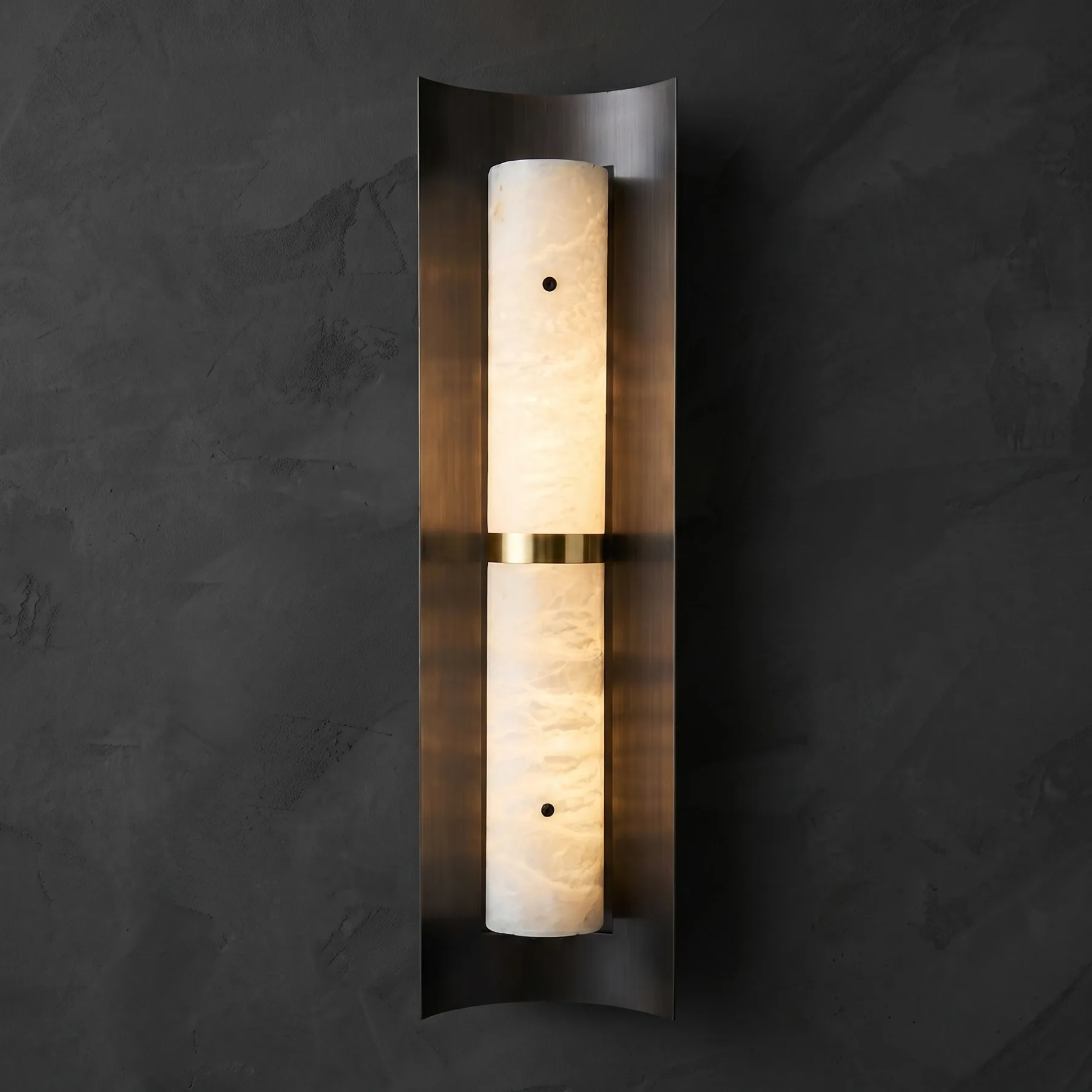 Smoked Bronze Alabaster Wall Sconce custom sconces