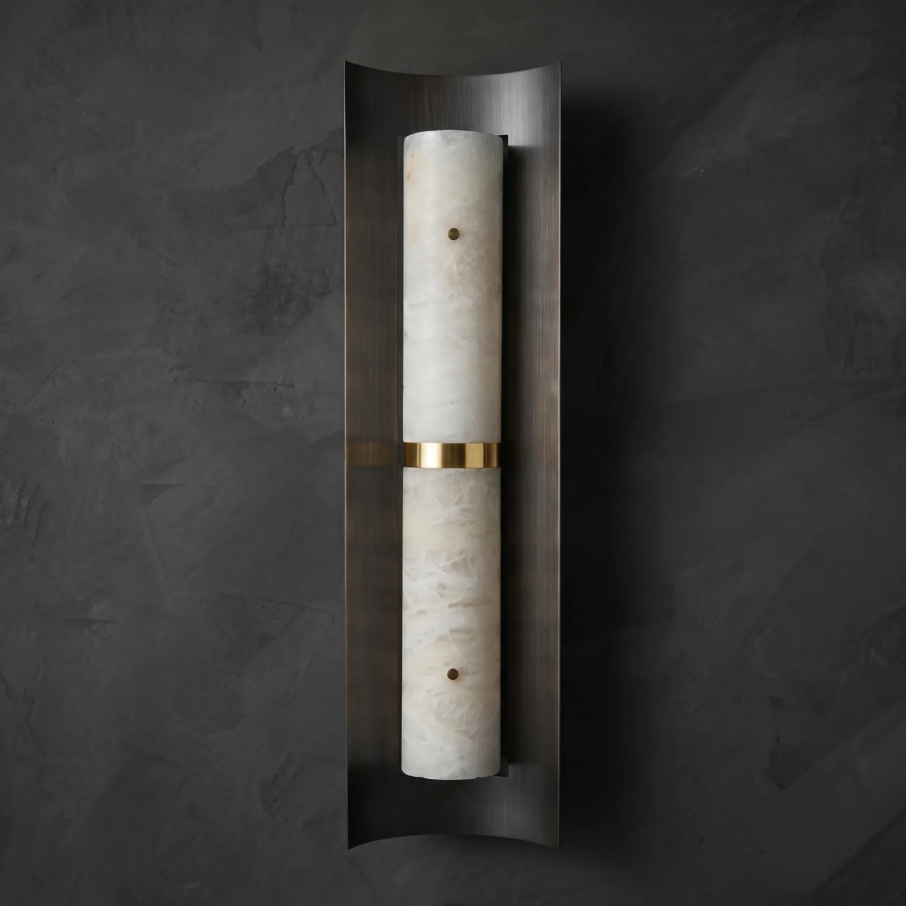 Smoked Bronze Alabaster Wall Sconce image 2