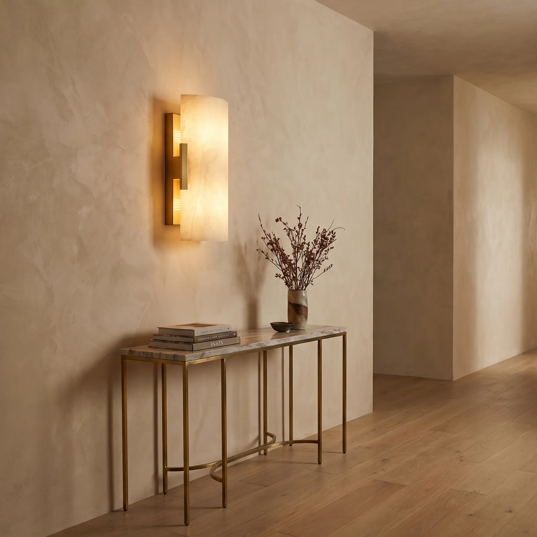Solene Alabaster Wall Sconce image 4