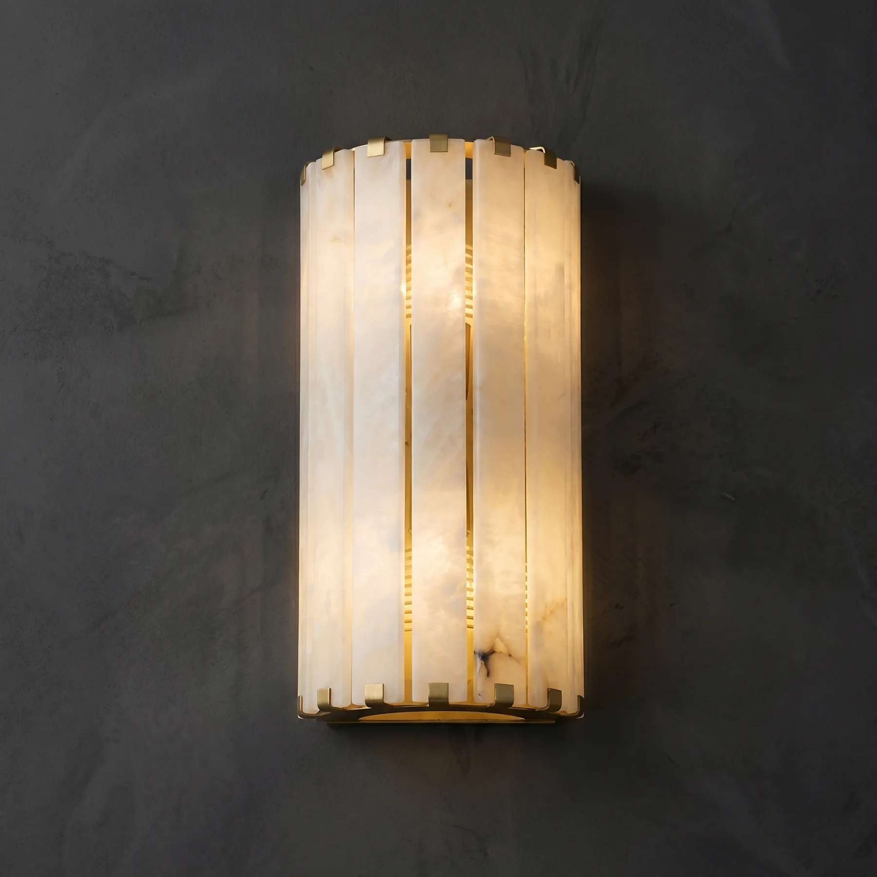 Avel Alabaster Cylinder Wall Sconce custom sconces