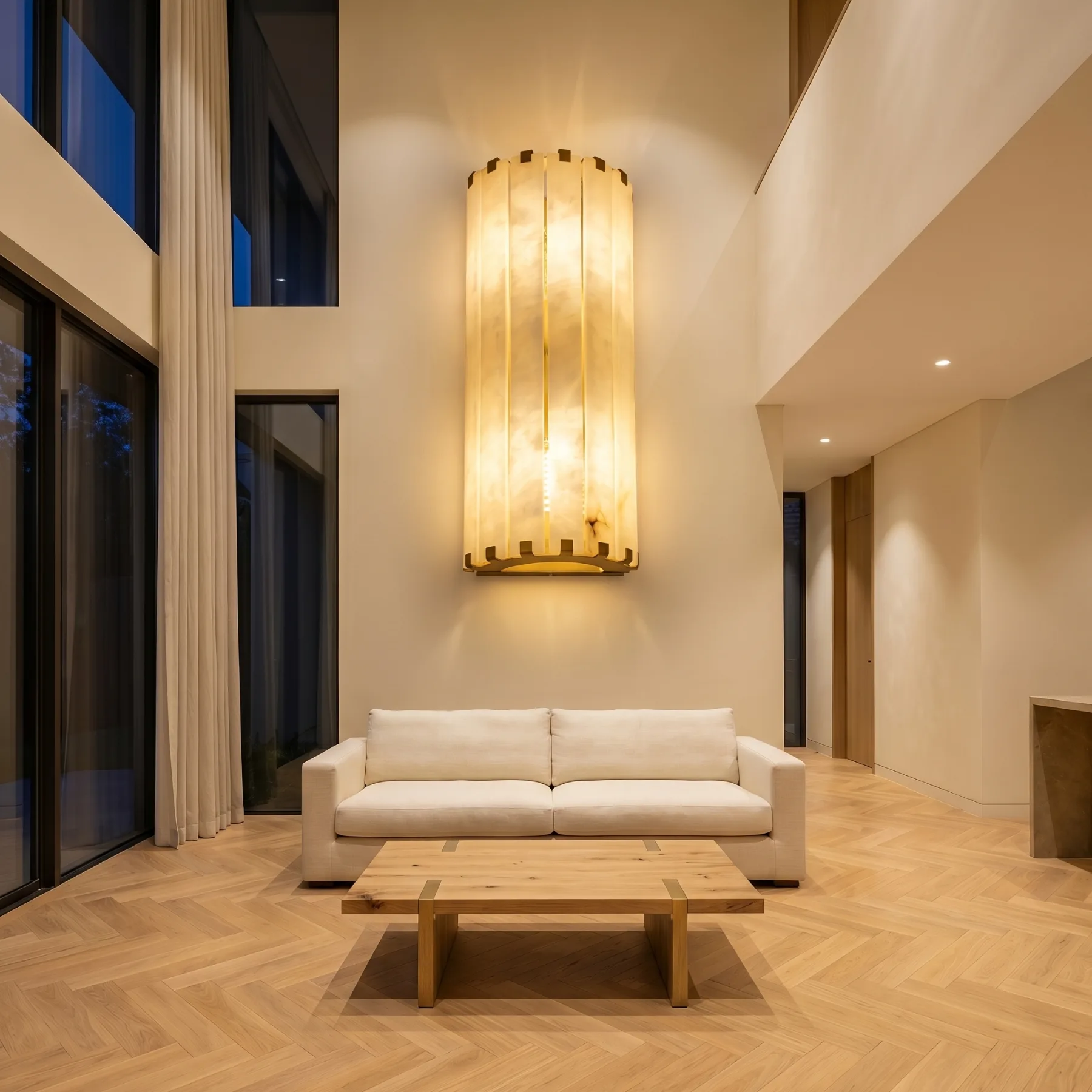 Avel Alabaster Cylinder Wall Sconce image 3