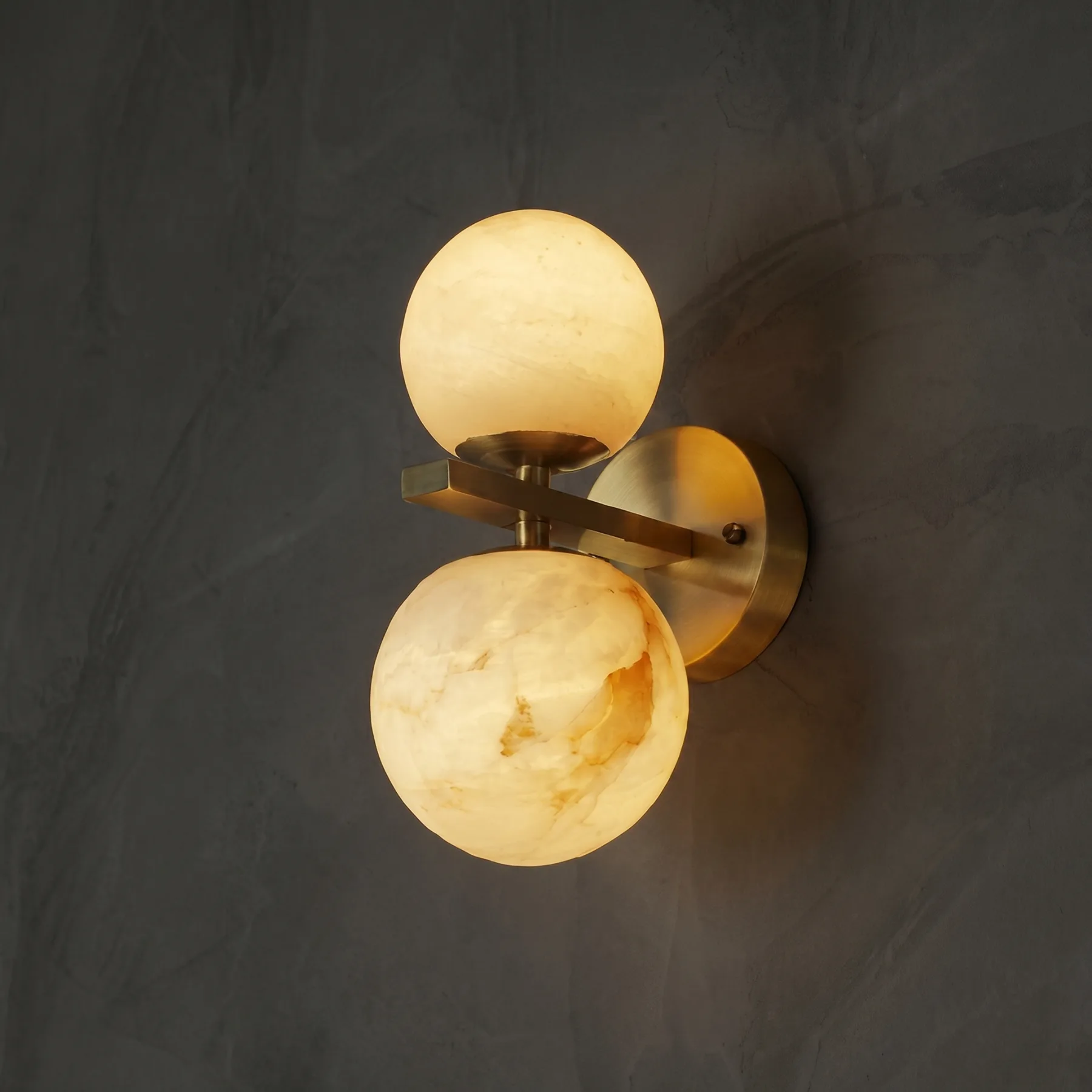 Gilded Alabaster Globe Wall Sconce custom sconces
