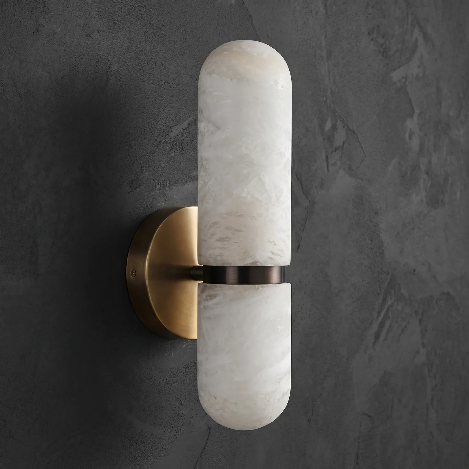 Nora Alabaster Brass Wall Sconce image 2