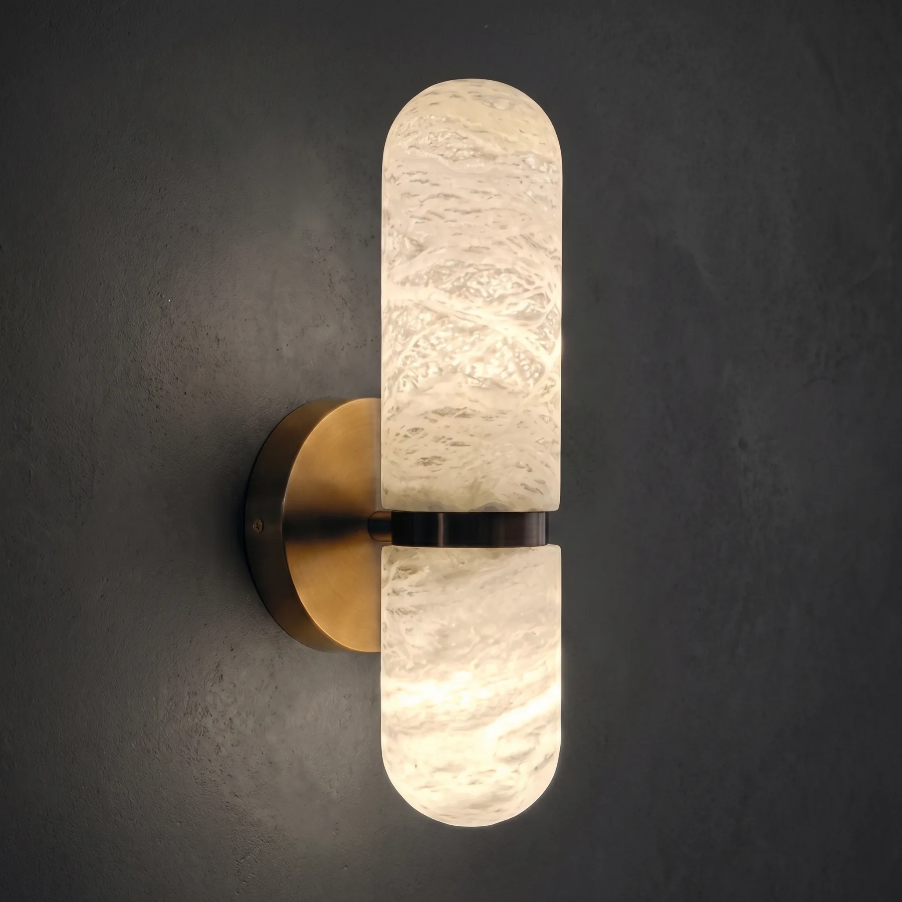 Nora Alabaster Brass Wall Sconce custom sconces