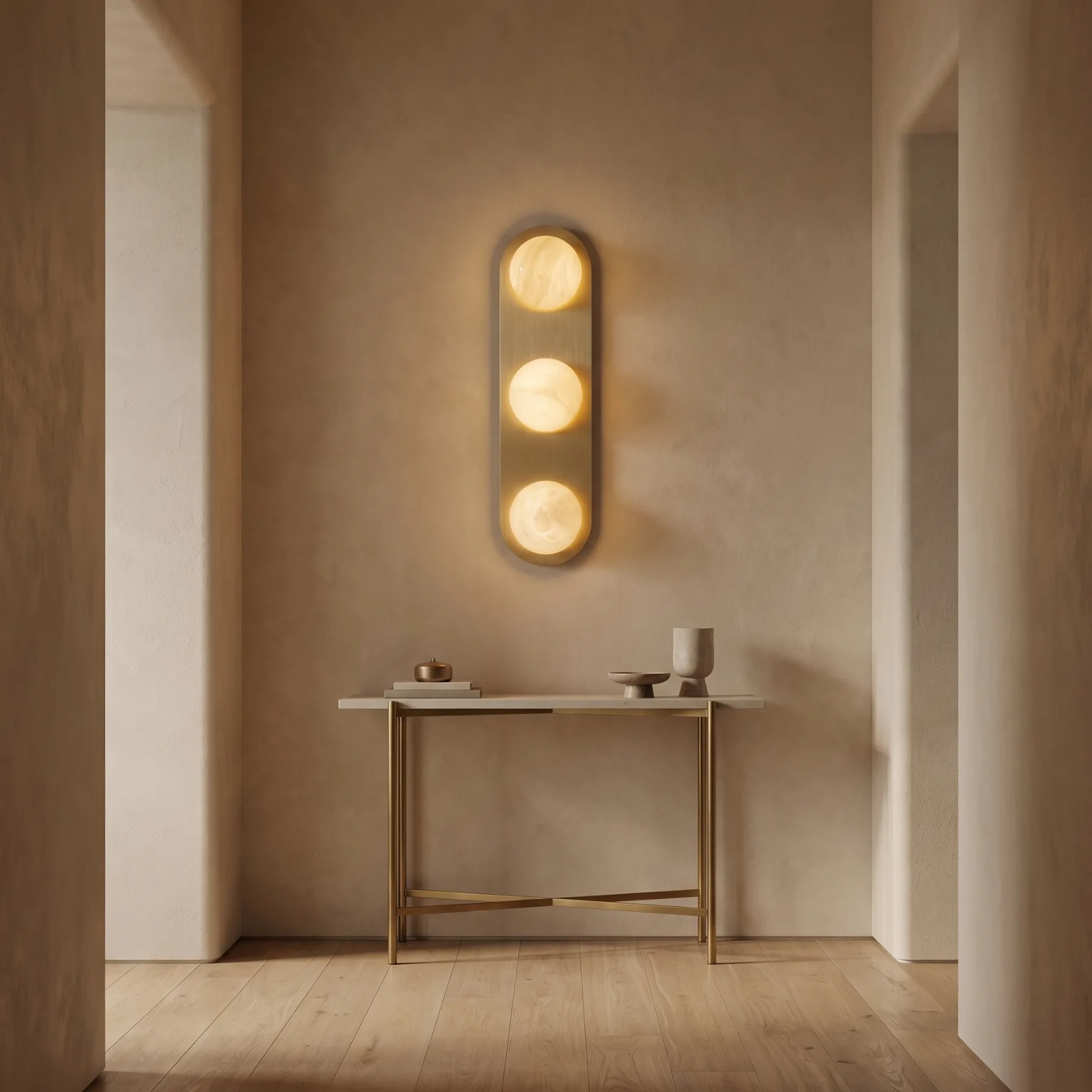 Vesta Alabaster Trio Wall Sconce image 4