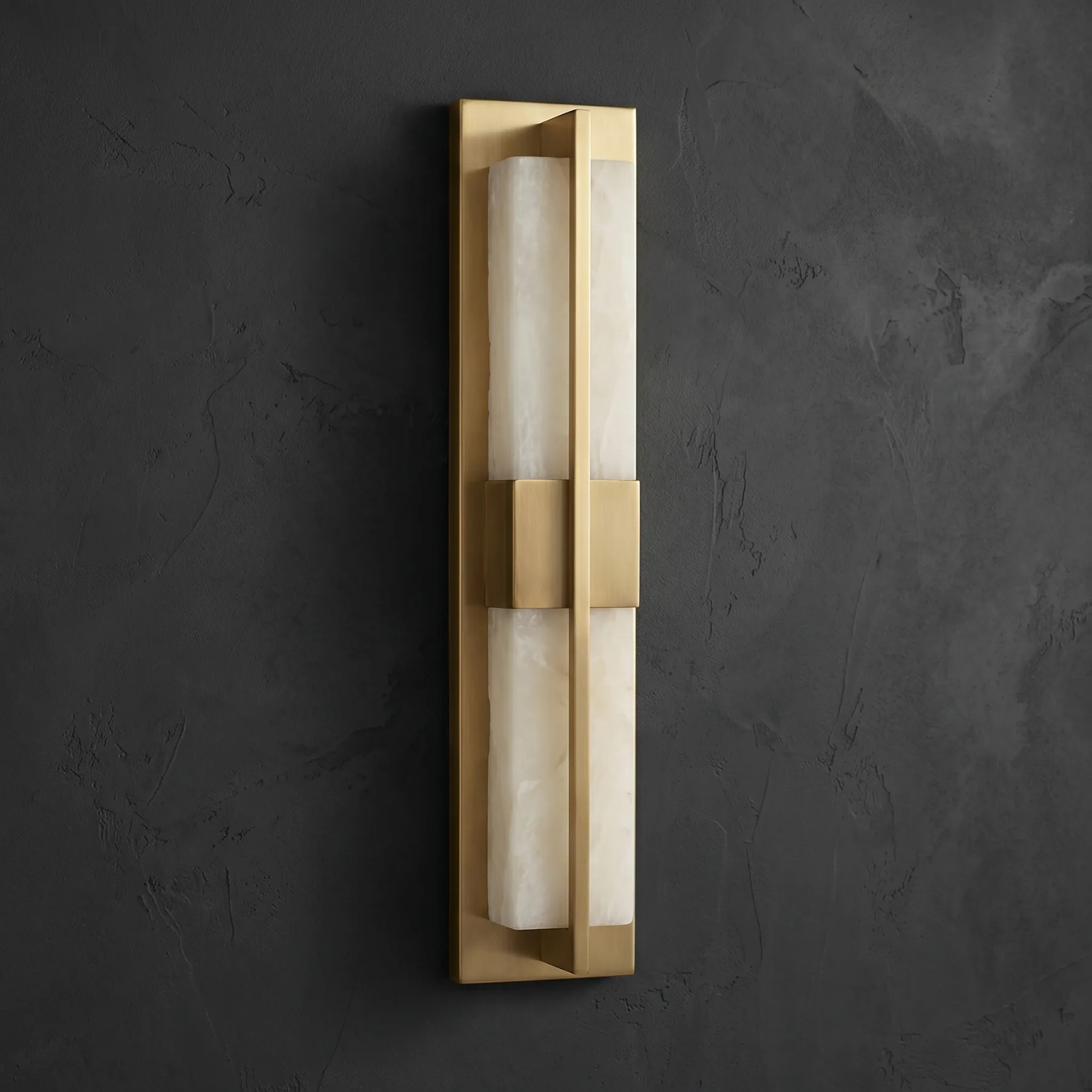 Design 18 Brass Alabaster Wall Sconce image 2