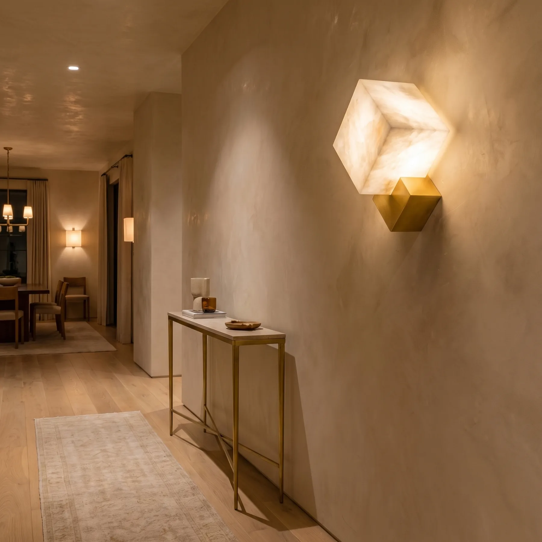 Design 17 Alabaster Cube Wall Sconce image 4