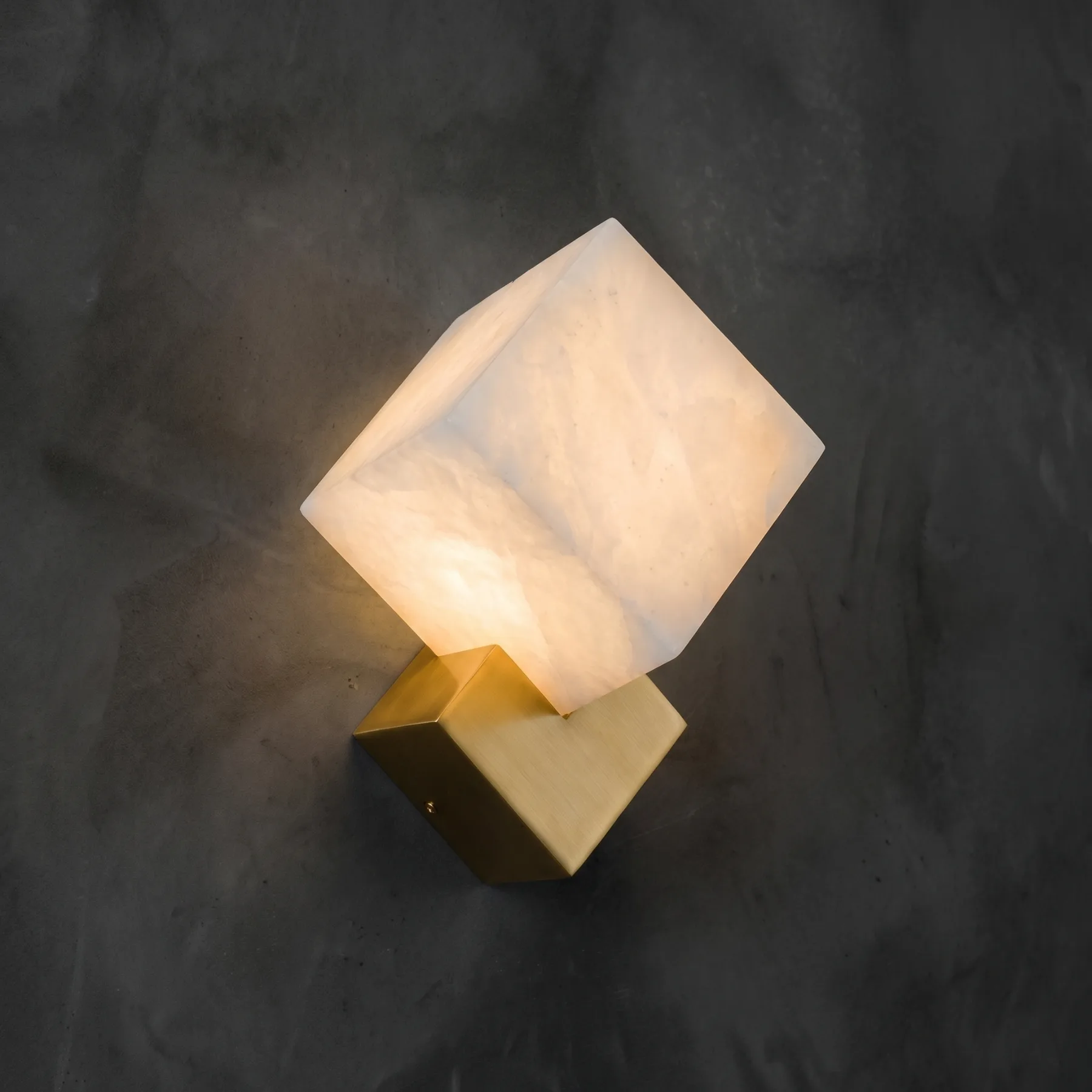 Design 17 Alabaster Cube Wall Sconce custom sconces