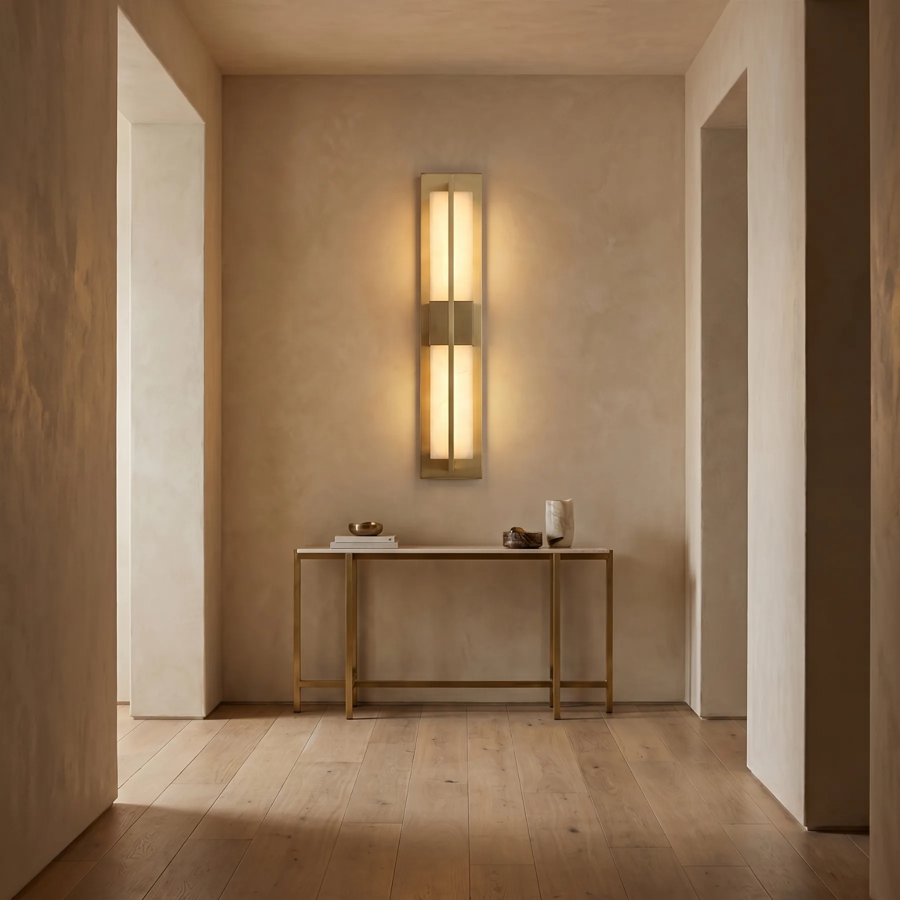 Design 18 Brass Alabaster Wall Sconce image 4