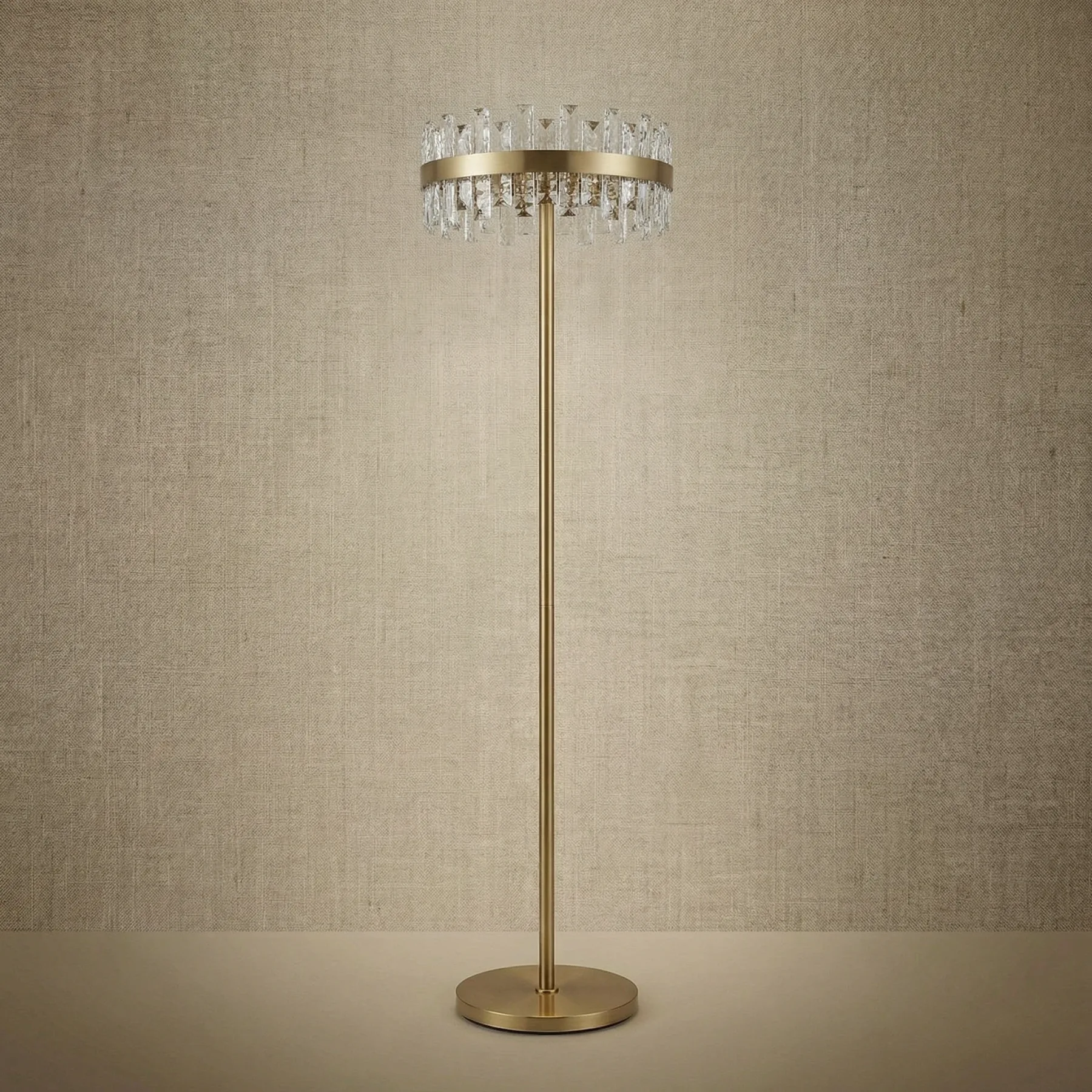 Gilded Crystal Crown Floor Lamp image 5