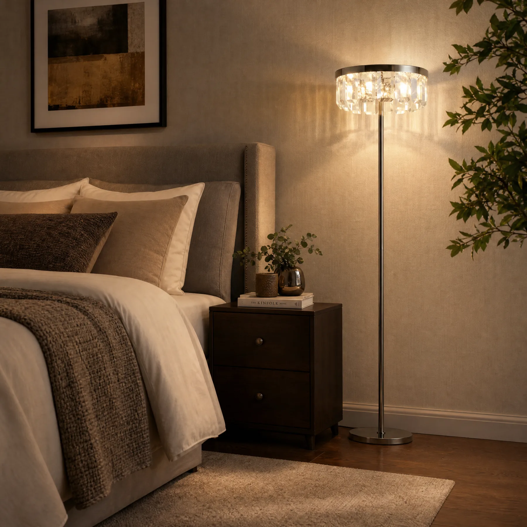 Lustrous Crystal Ring Floor Lamp image 6