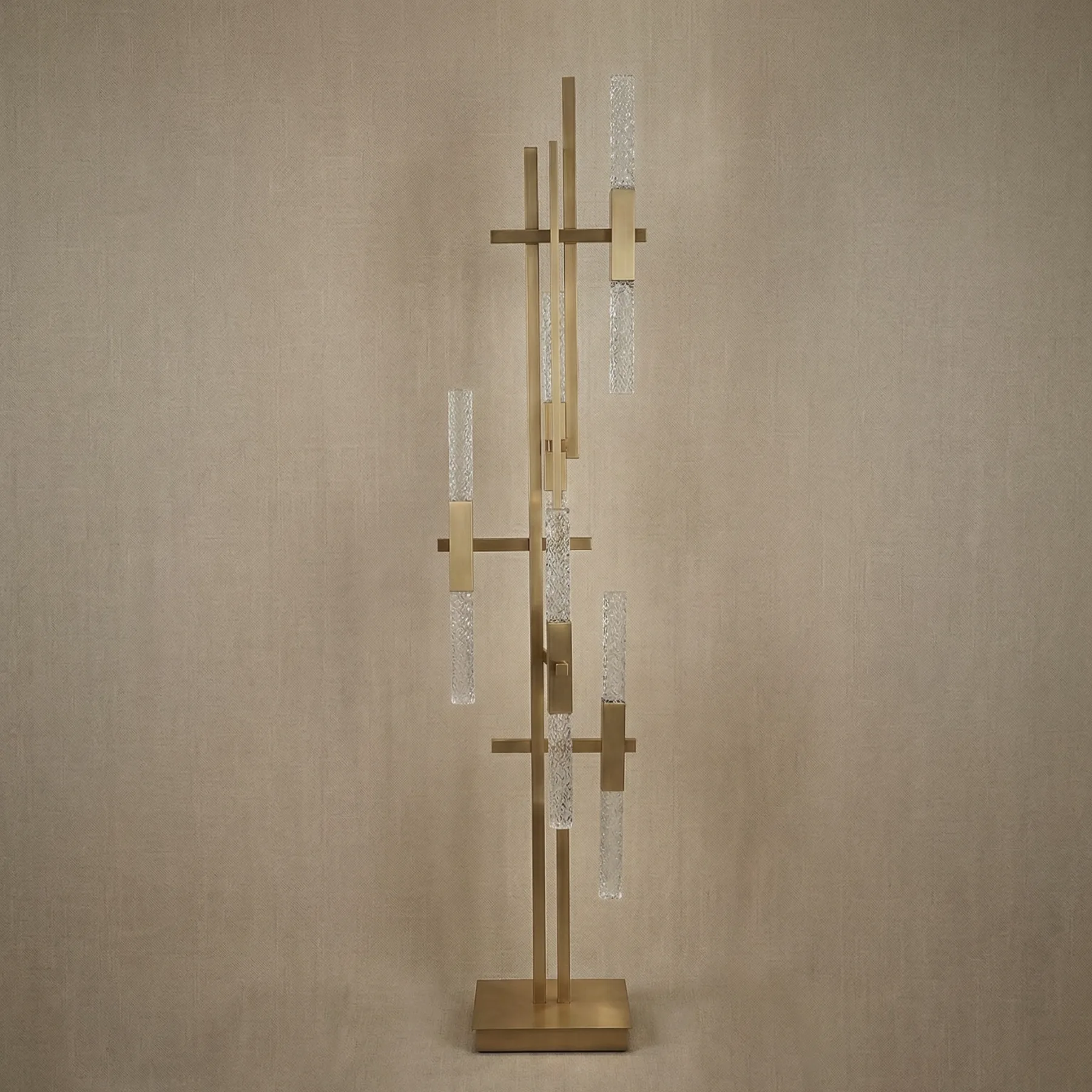 Luminous Brass Glass Floor Lamp image 5