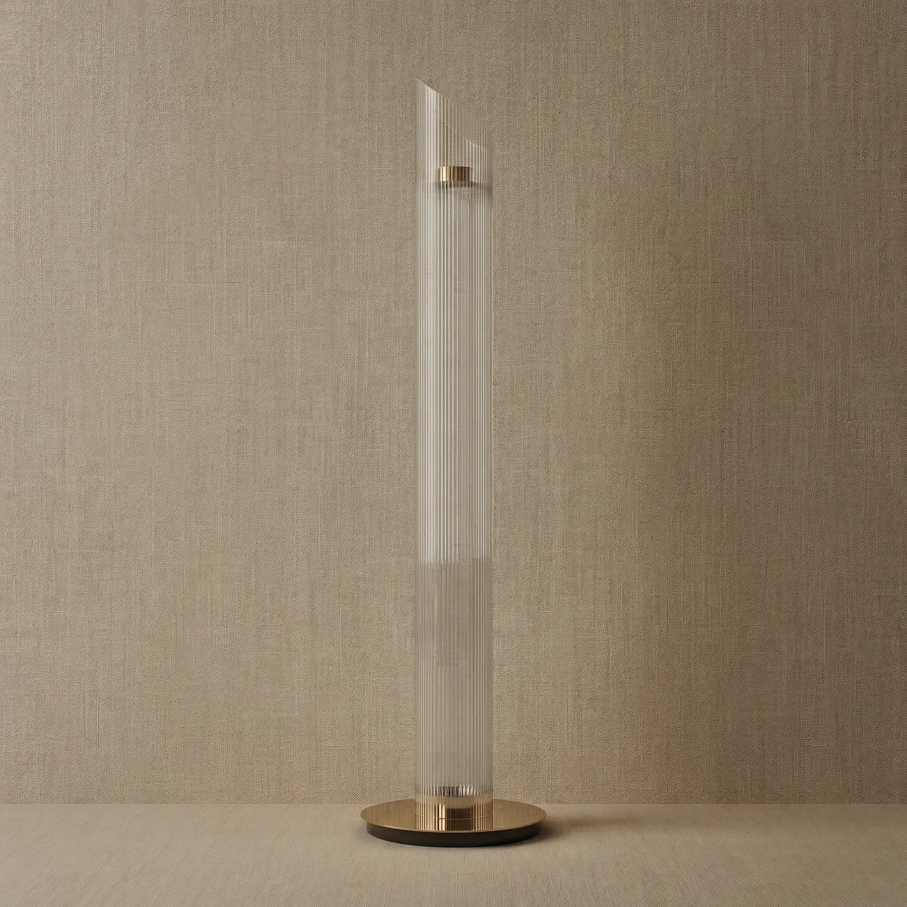 Luminous Ribbed Glass Table Lamp image 2